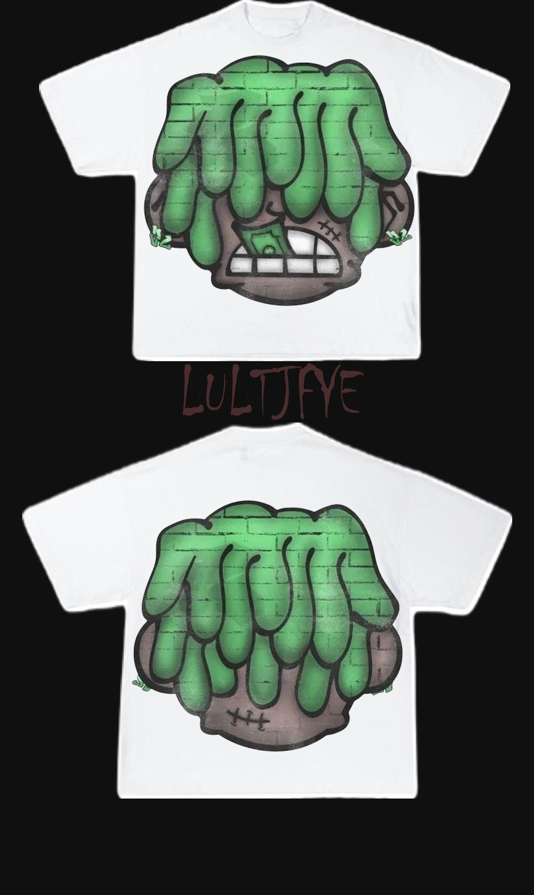 Green Dreads With Money In Mouth  graphic Tee