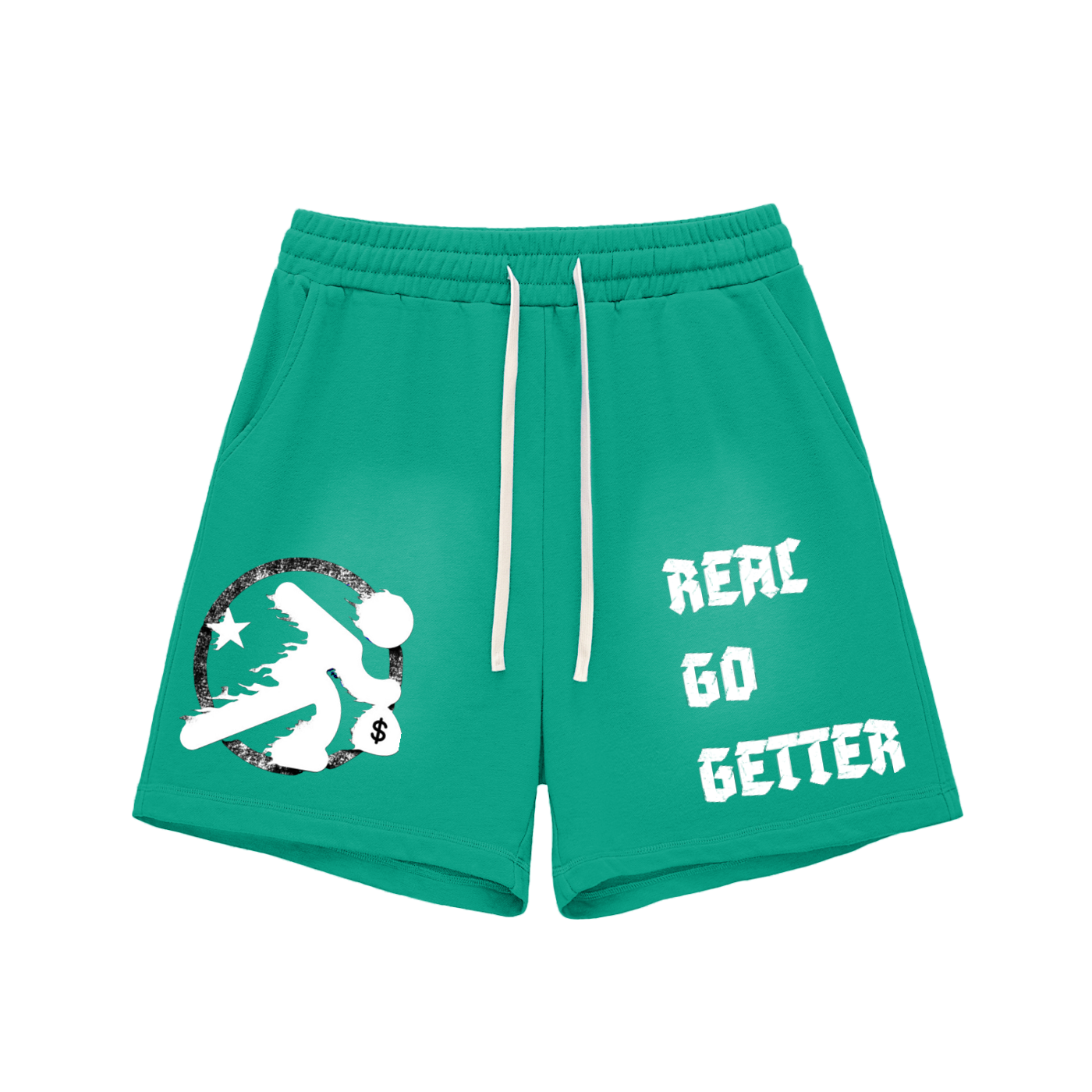 Lultjcustoms(white logo) Sun Fade Raw Edge Cotton Shorts Multicolor
