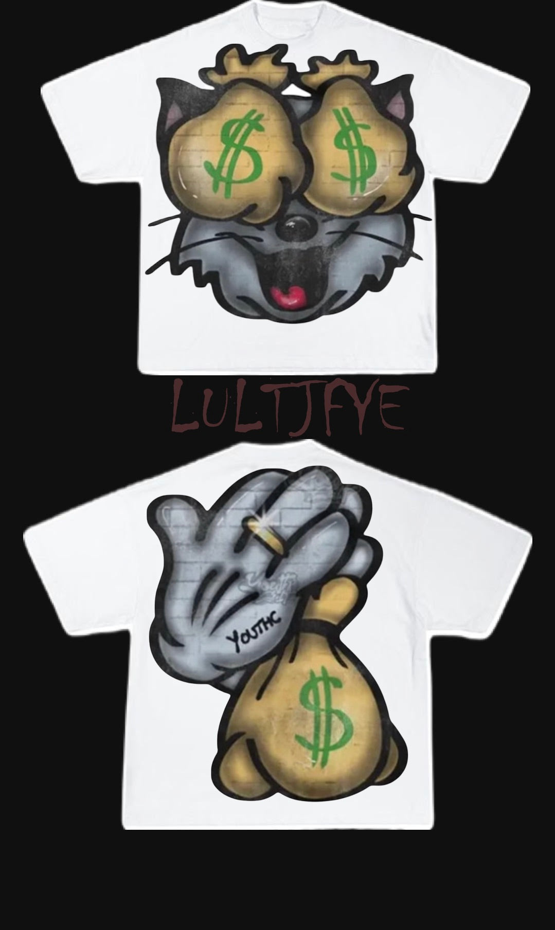 Money Cat Face  Graphic Tee