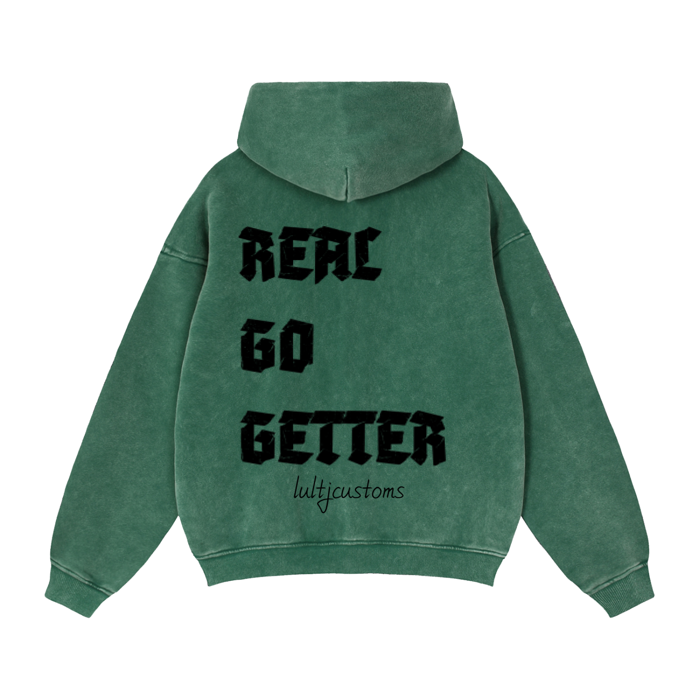 lultjcustoms(black logo) Zip-Through Boxy Fleece Hoodie Multicolor
