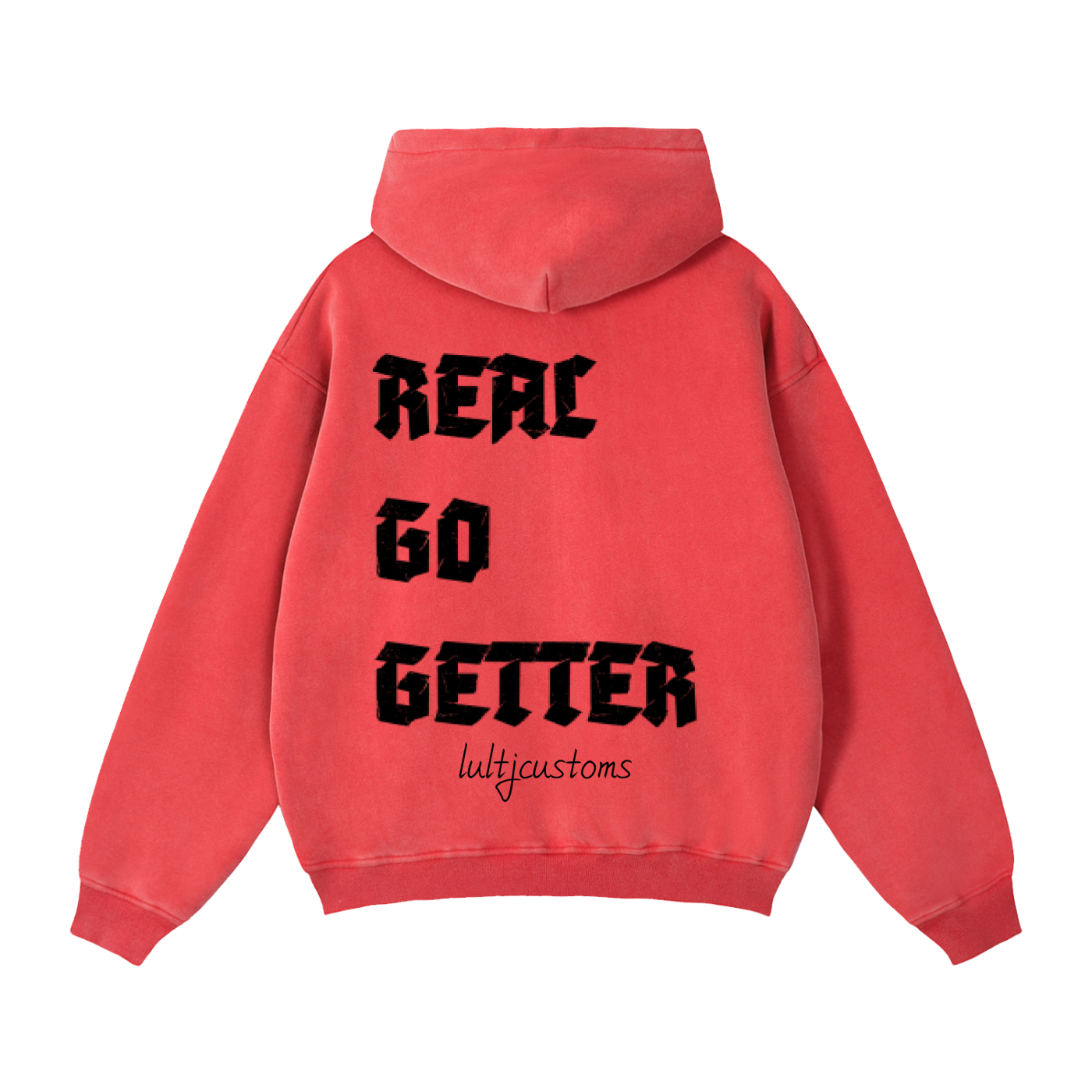 lultjcustoms(black logo) Zip-Through Boxy Fleece Hoodie Multicolor