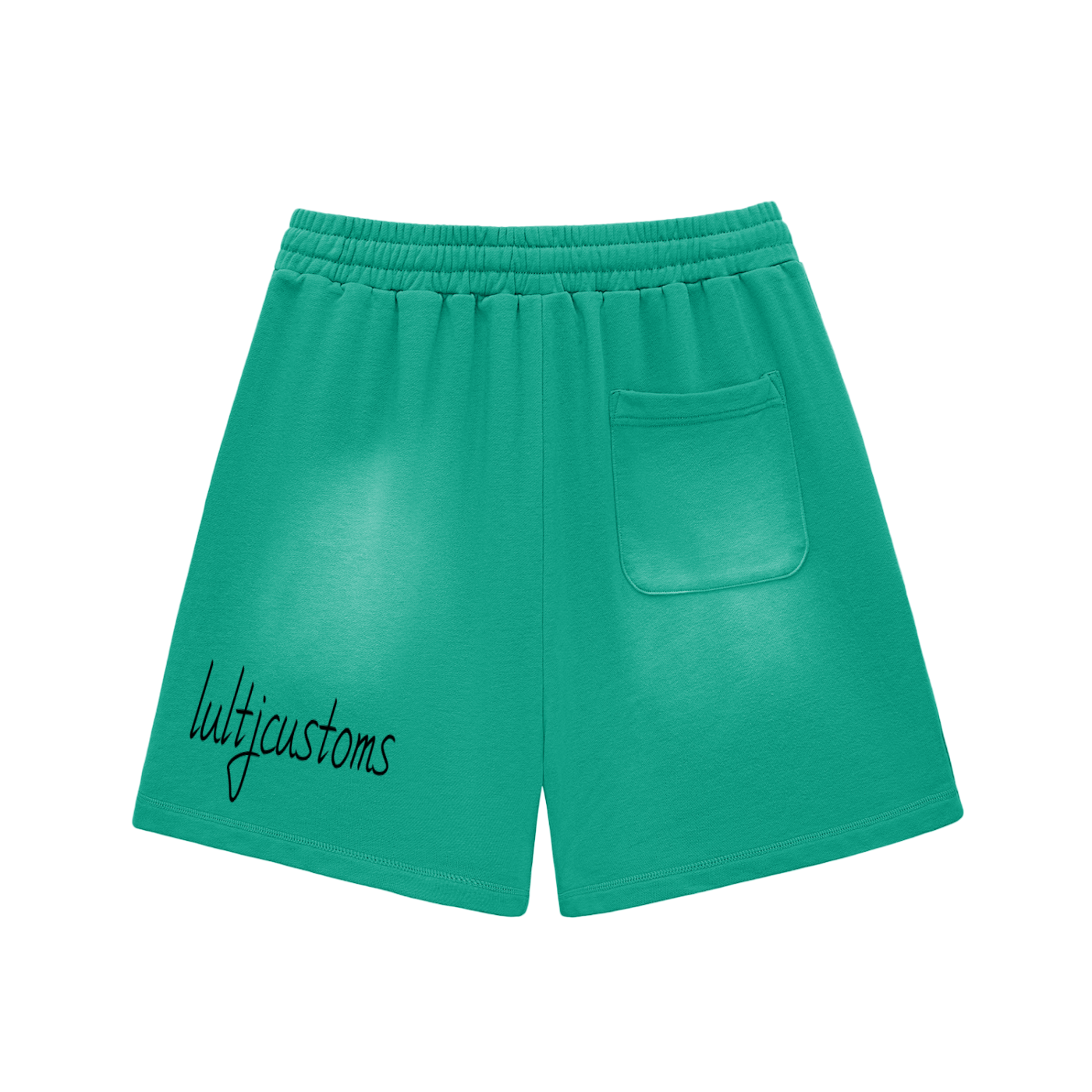 Lultjcustoms(Black logo) Sun Fade Raw Edge Cotton Shorts Multicolor