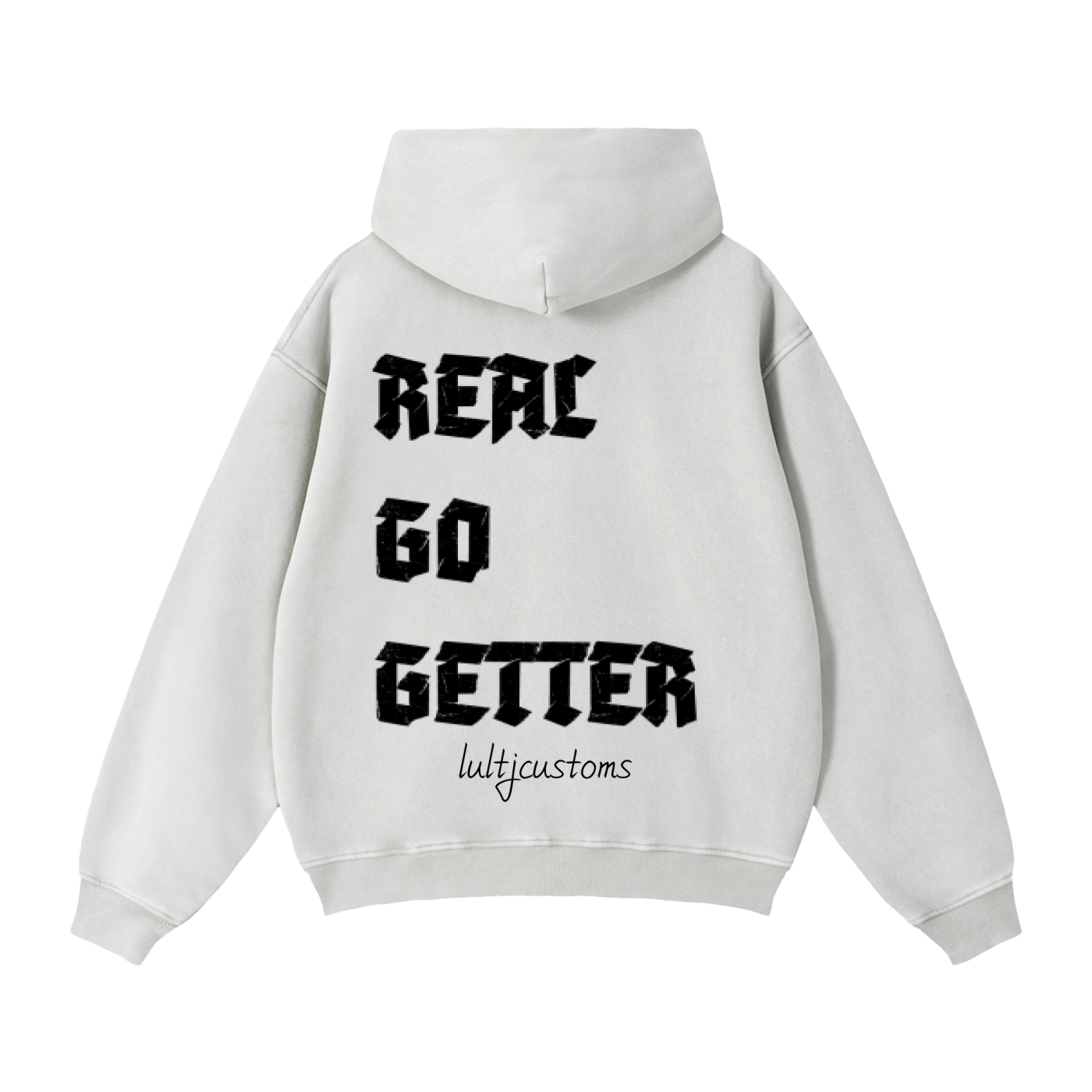 lultjcustoms(black logo) Zip-Through Boxy Fleece Hoodie Multicolor