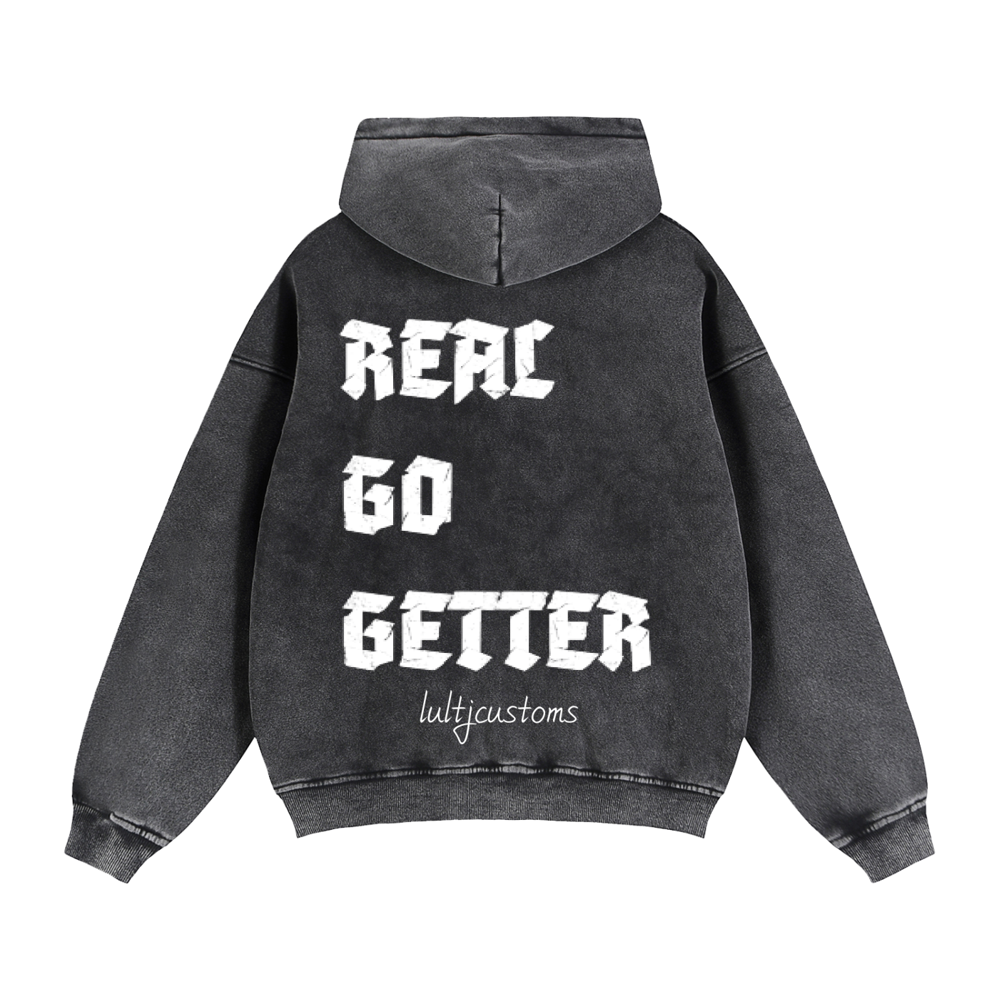 lultjcustoms(white logo) Zip-Through Boxy Fleece Hoodie Multicolor
