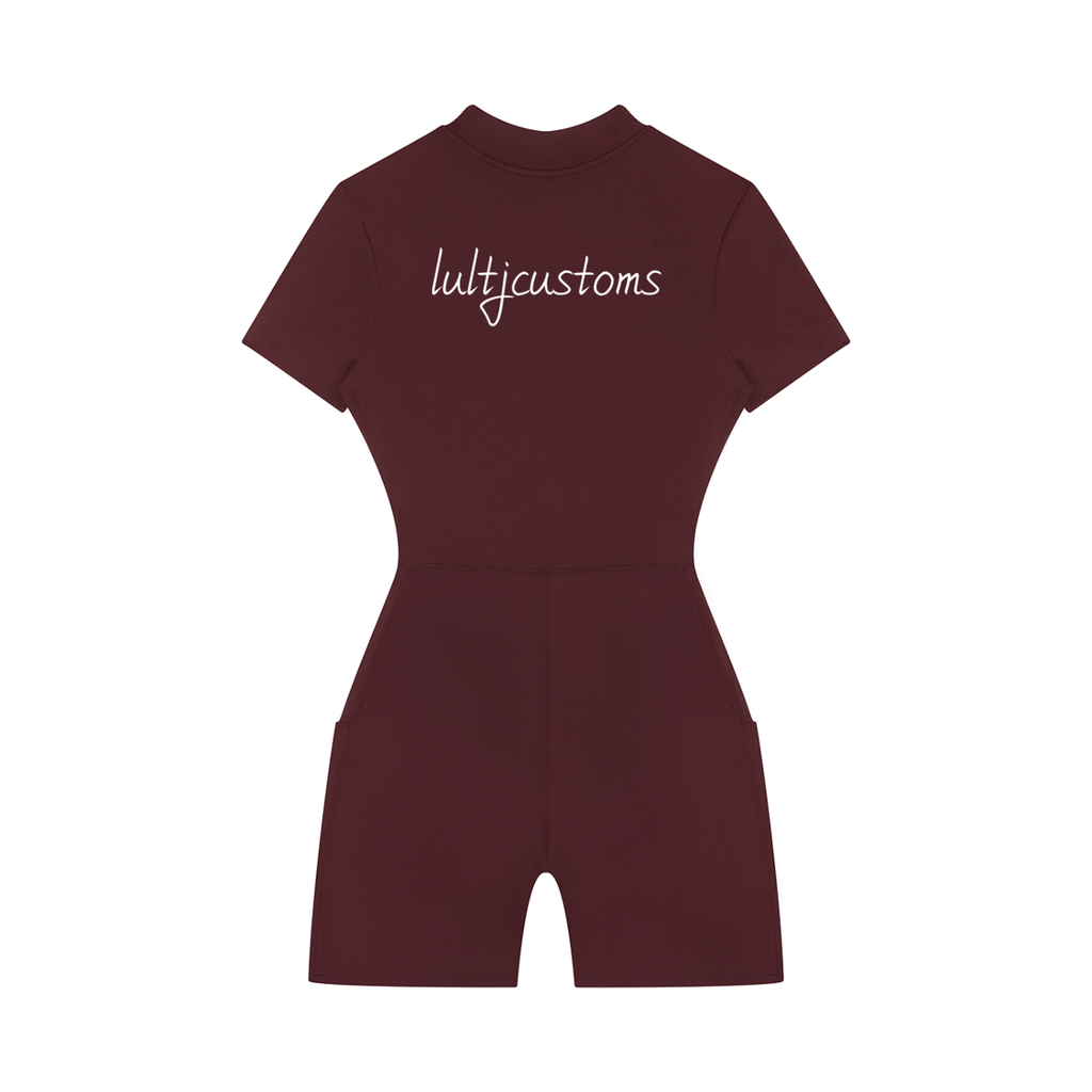 lultjcustoms Women's Quarter-Zip  Romper