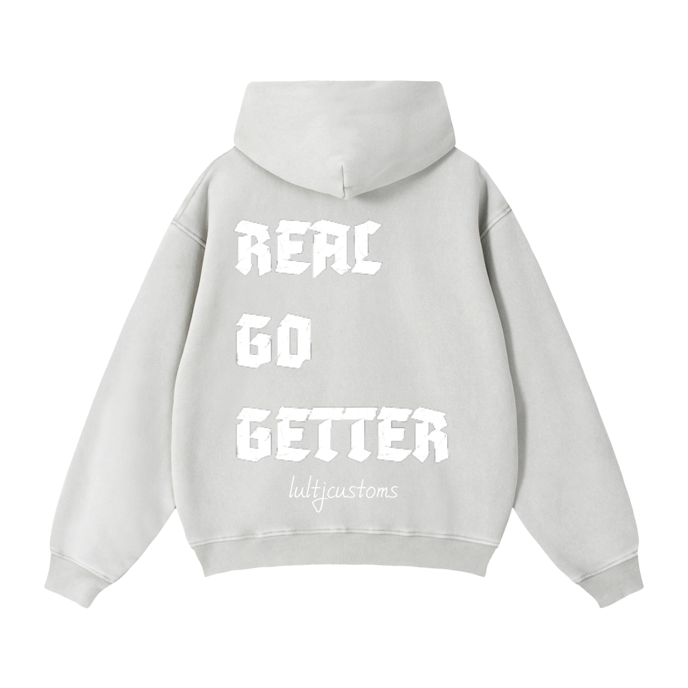 lultjcustoms(white logo) Zip-Through Boxy Fleece Hoodie Multicolor