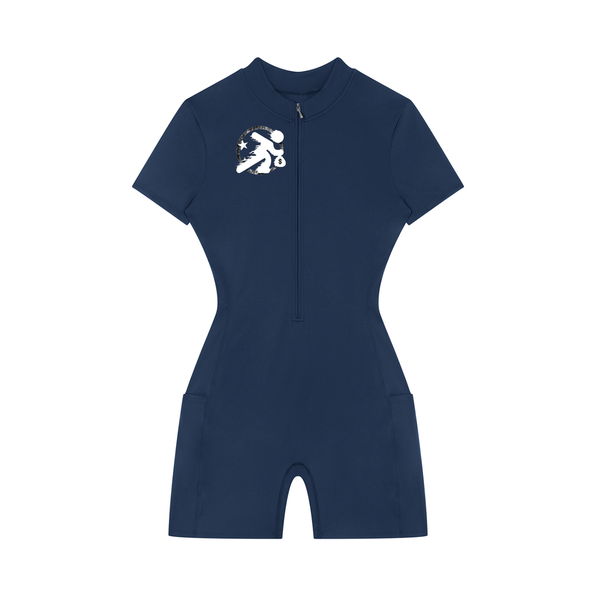 lultjcustoms Women's Quarter-Zip  Romper