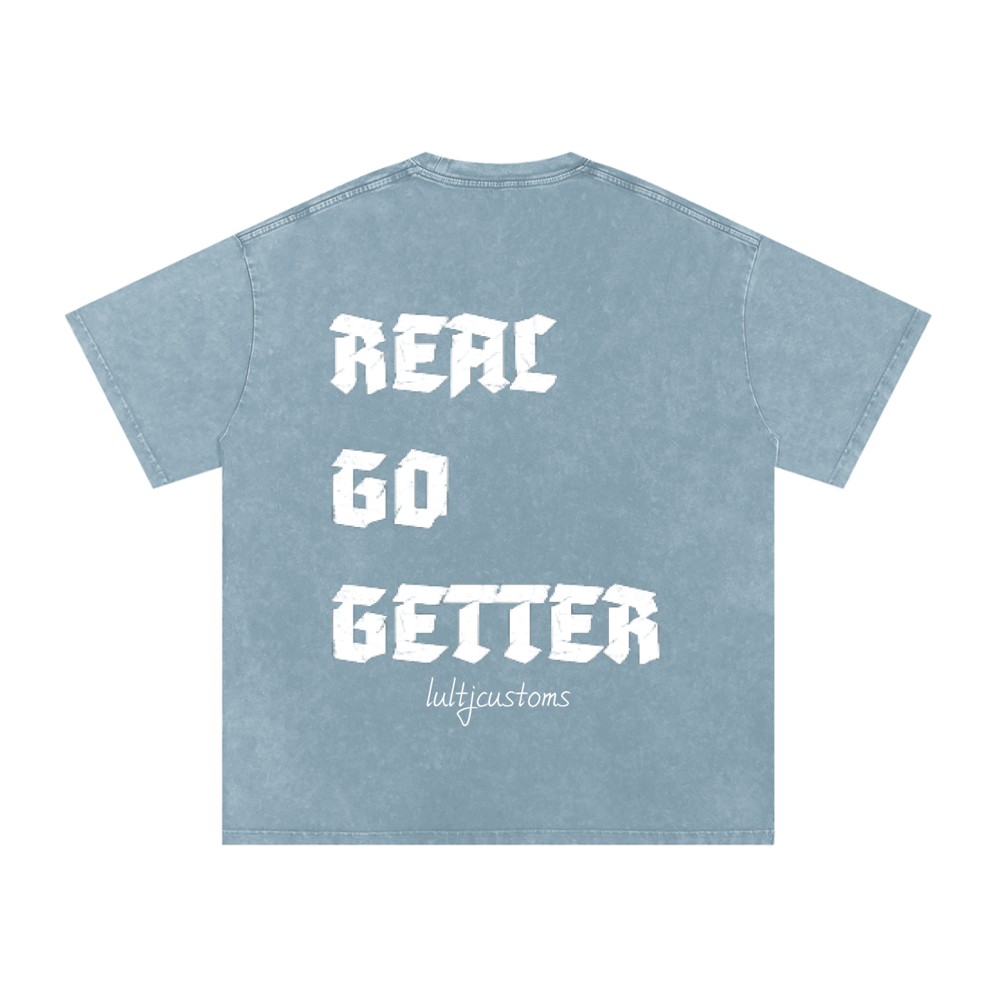 Lultjcustoms(white logo) Snow Washed Oversized Cotton T-Shirt Multicolor