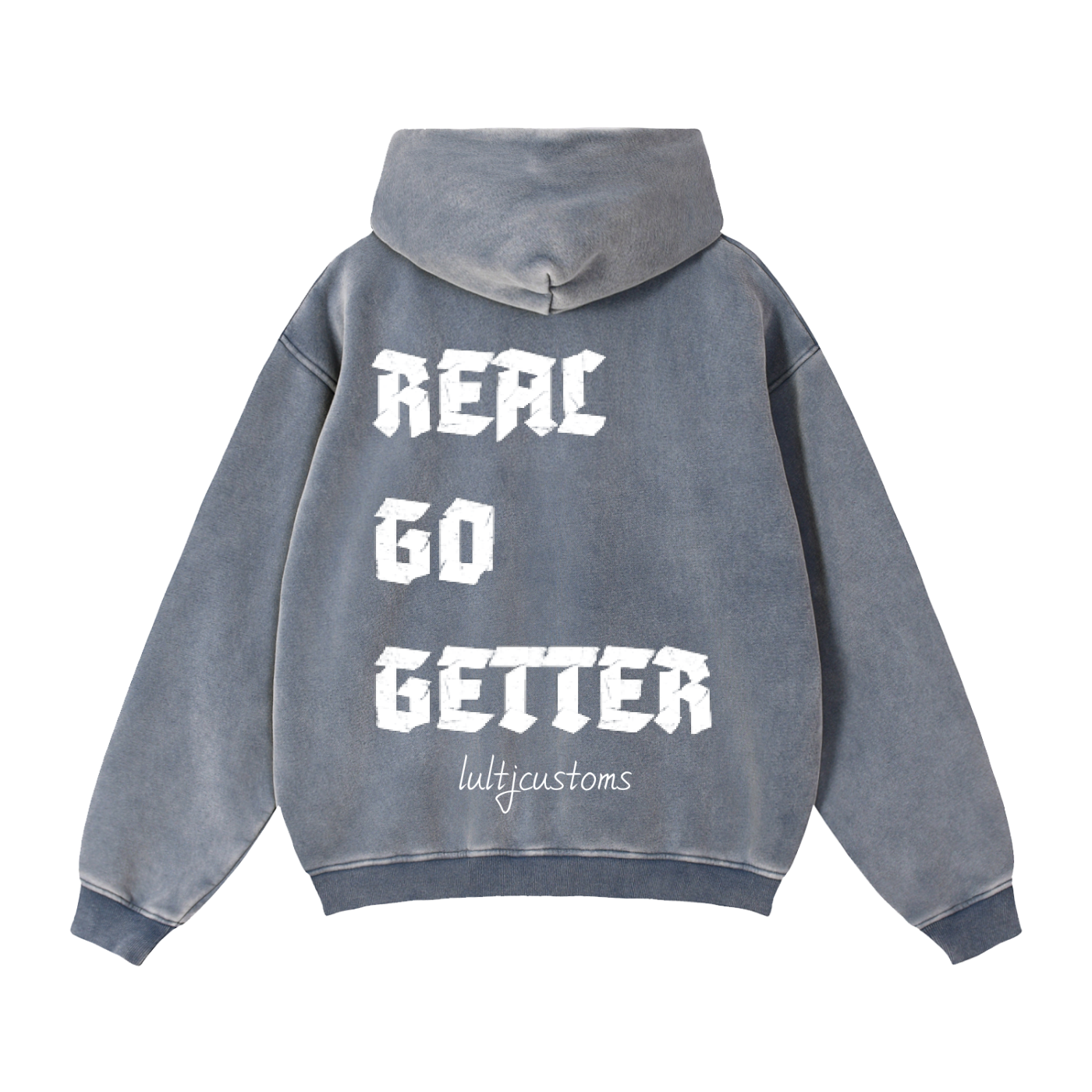 lultjcustoms(white logo) Zip-Through Boxy Fleece Hoodie Multicolor