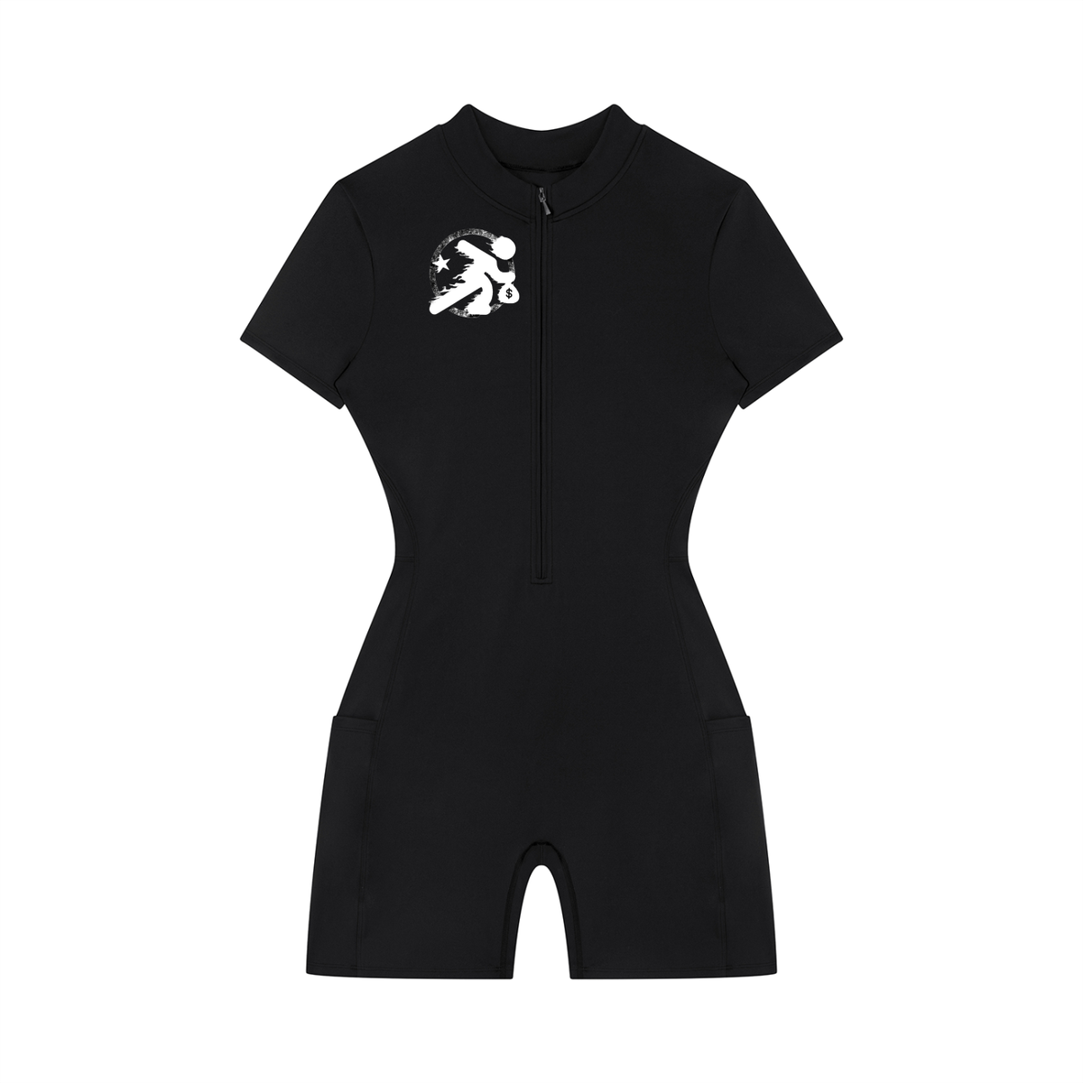 lultjcustoms Women's Quarter-Zip  Romper