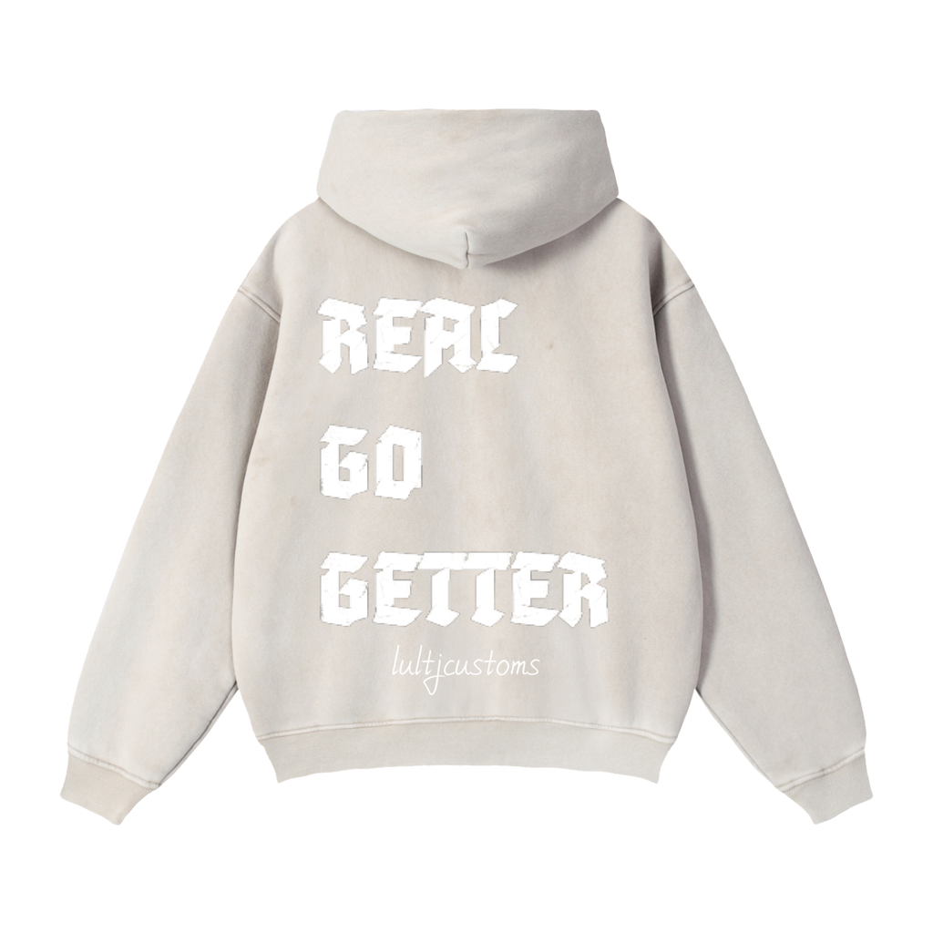 lultjcustoms(white logo) Zip-Through Boxy Fleece Hoodie Multicolor