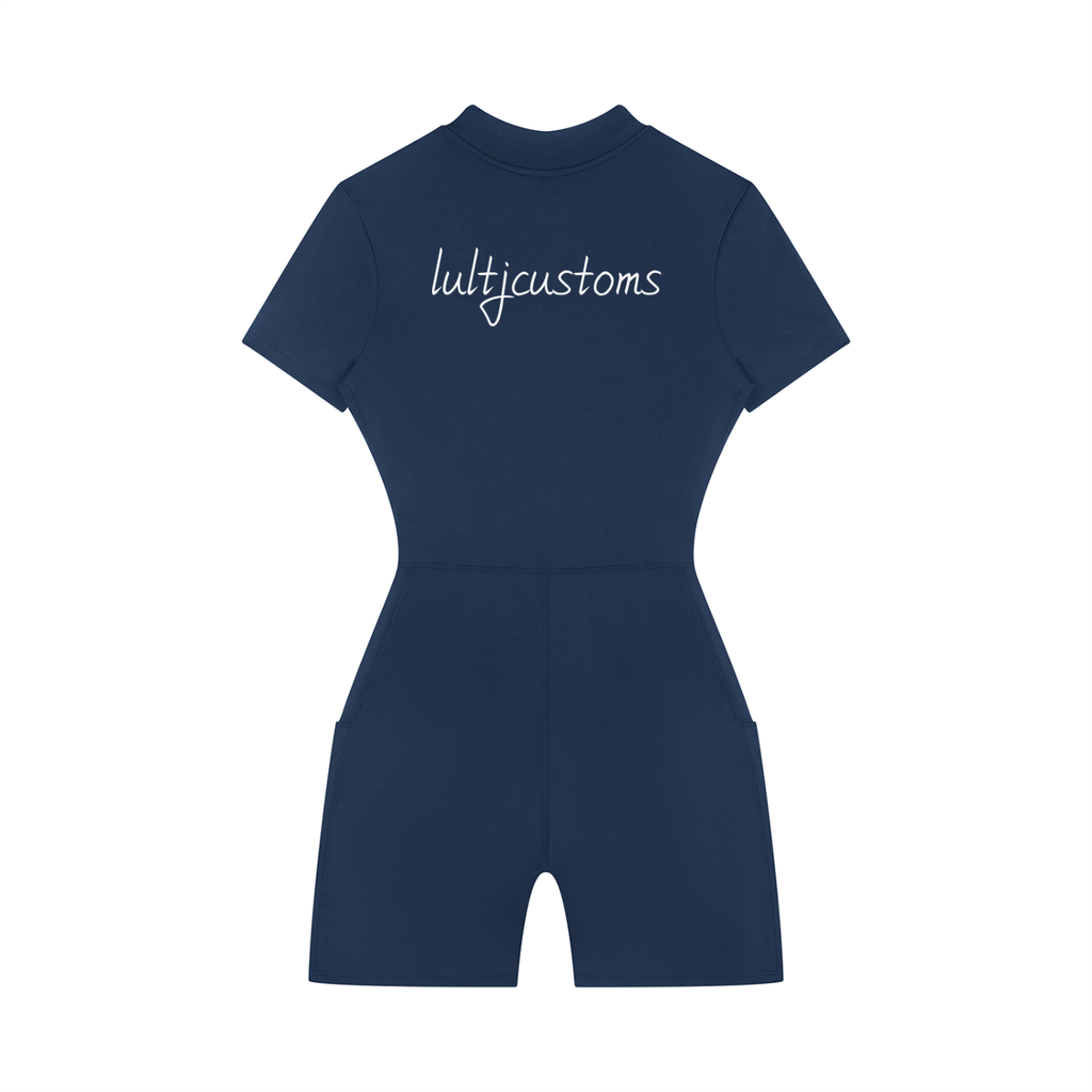 lultjcustoms Women's Quarter-Zip  Romper