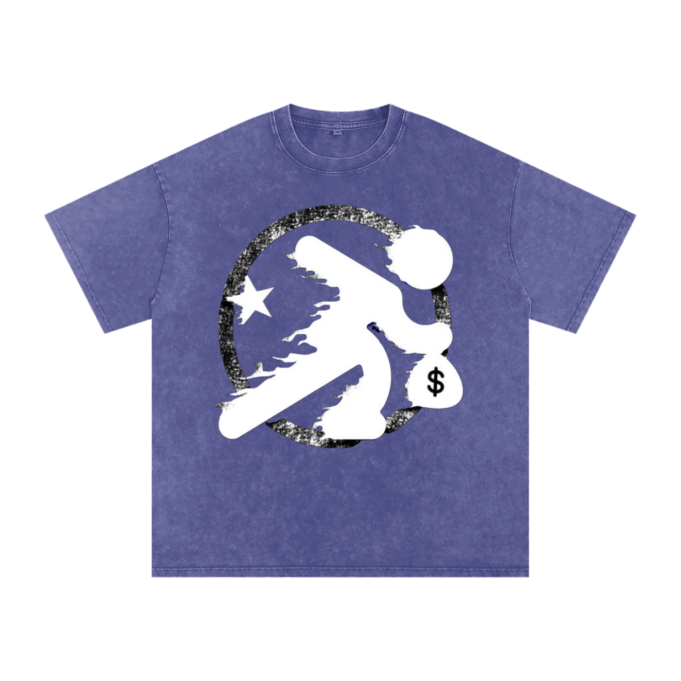 Lultjcustoms(white logo) Snow Washed Oversized Cotton T-Shirt Multicolor