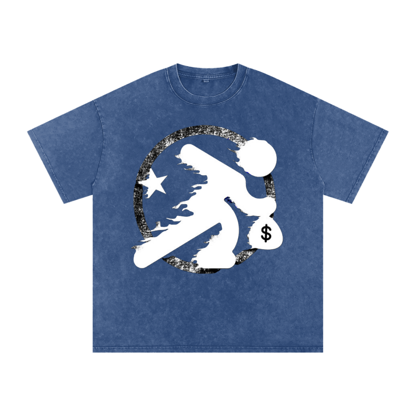 Lultjcustoms(white logo) Snow Washed Oversized Cotton T-Shirt Multicolor