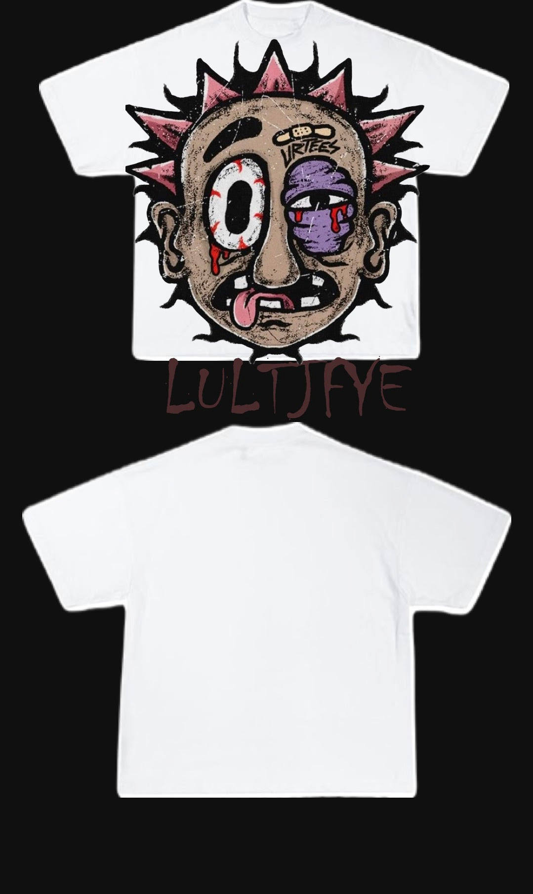 Purple Eye Face Graphic Tee