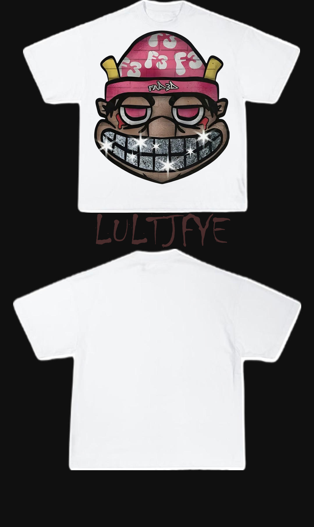 Face with Pink hat Graphic Tee