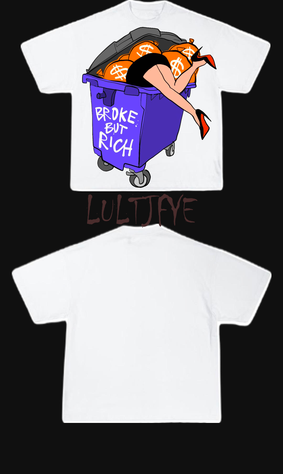 Broke but rich graphic tee