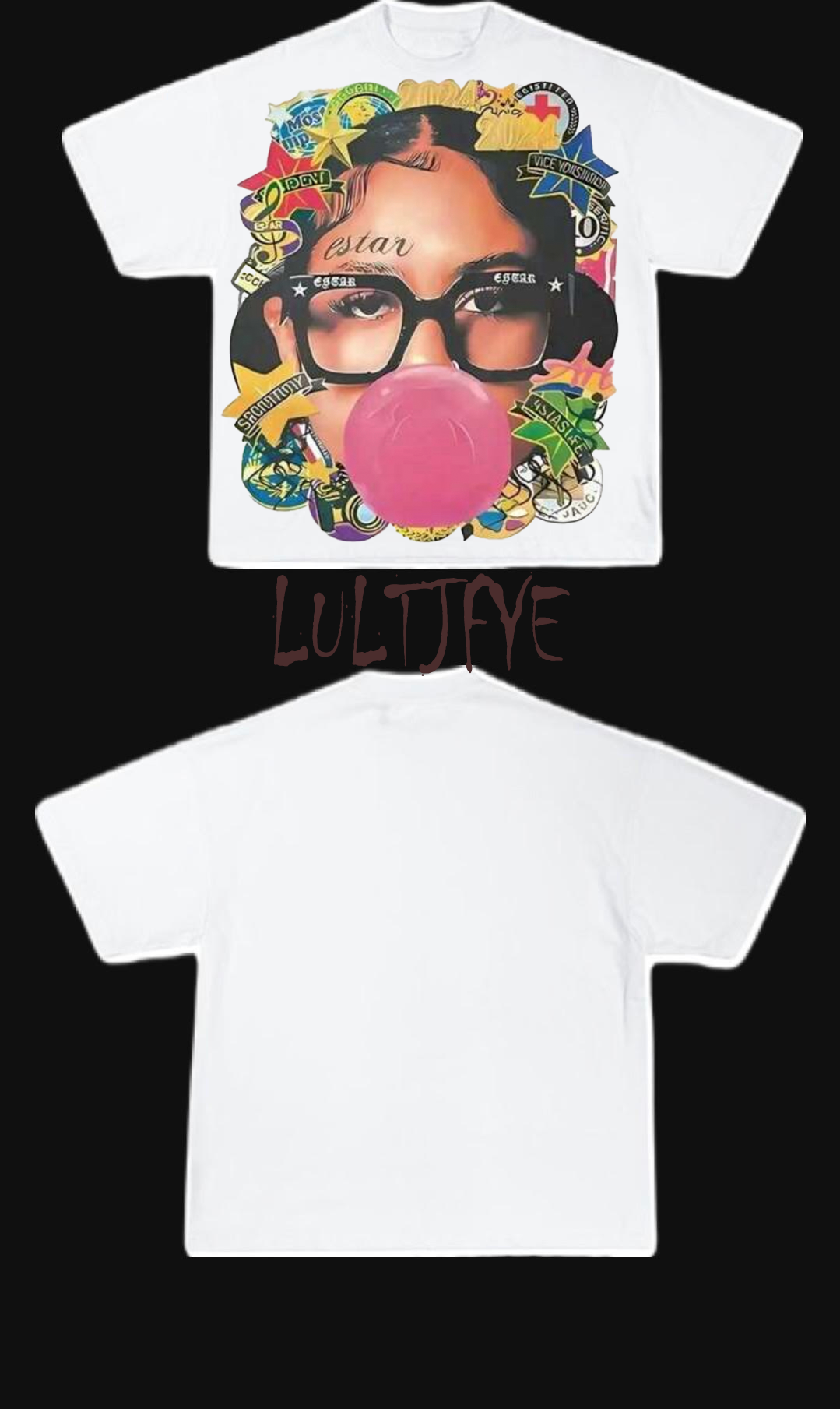 Girl with pink gum Graphic Tee