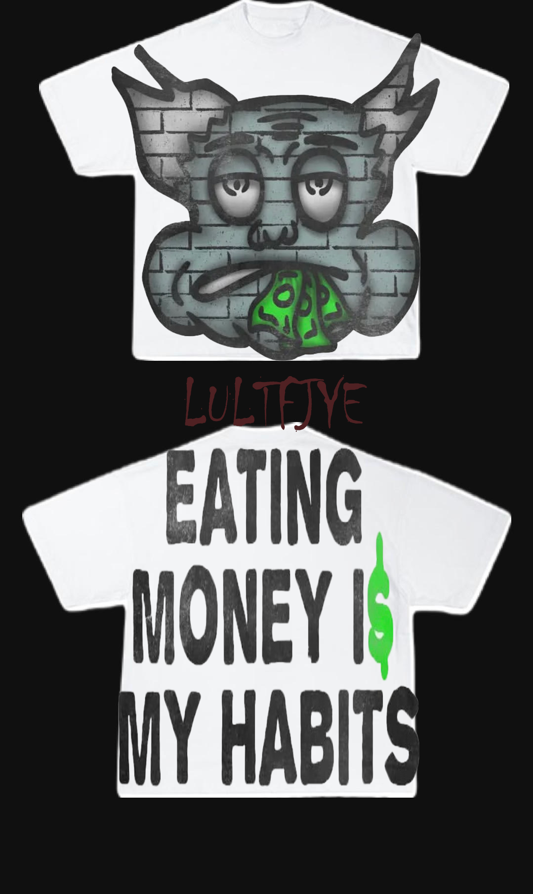 Gremlin Eating Money Graphic Tee