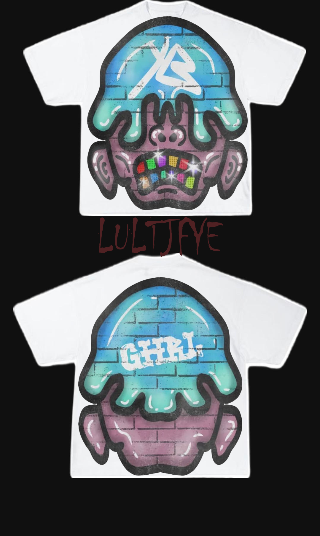 Blue Slime Hat Monster Graphic Tee