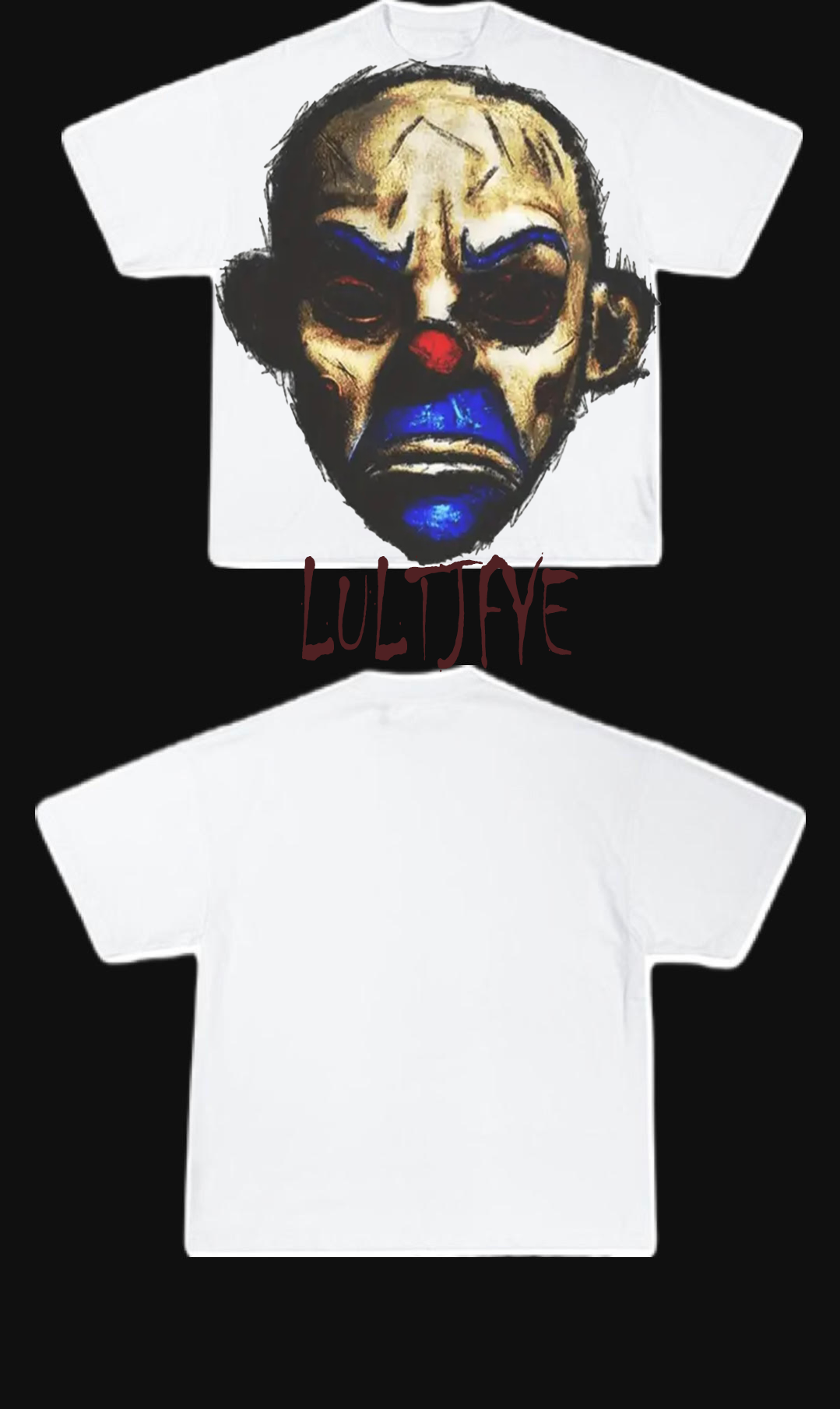 Clown Skull Face Graphic Tee