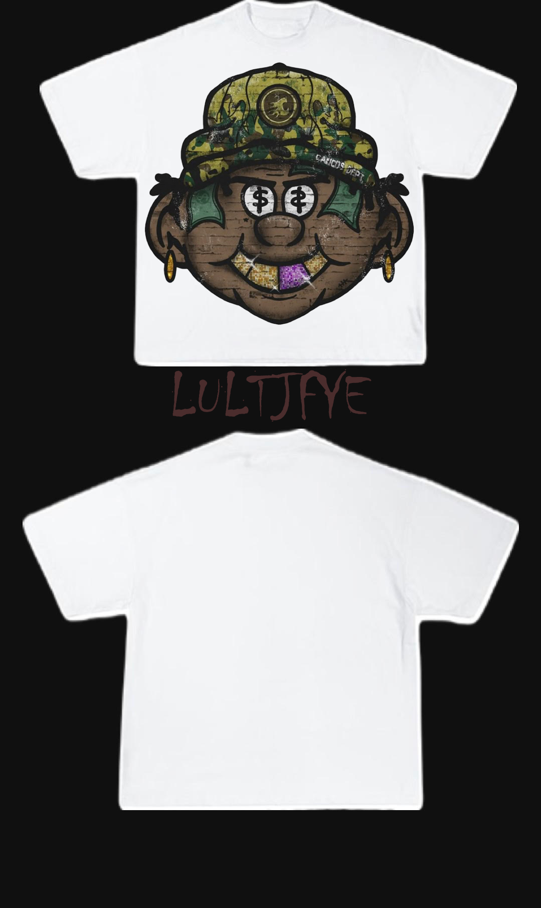 Brown Face money eyes  graphic Tee
