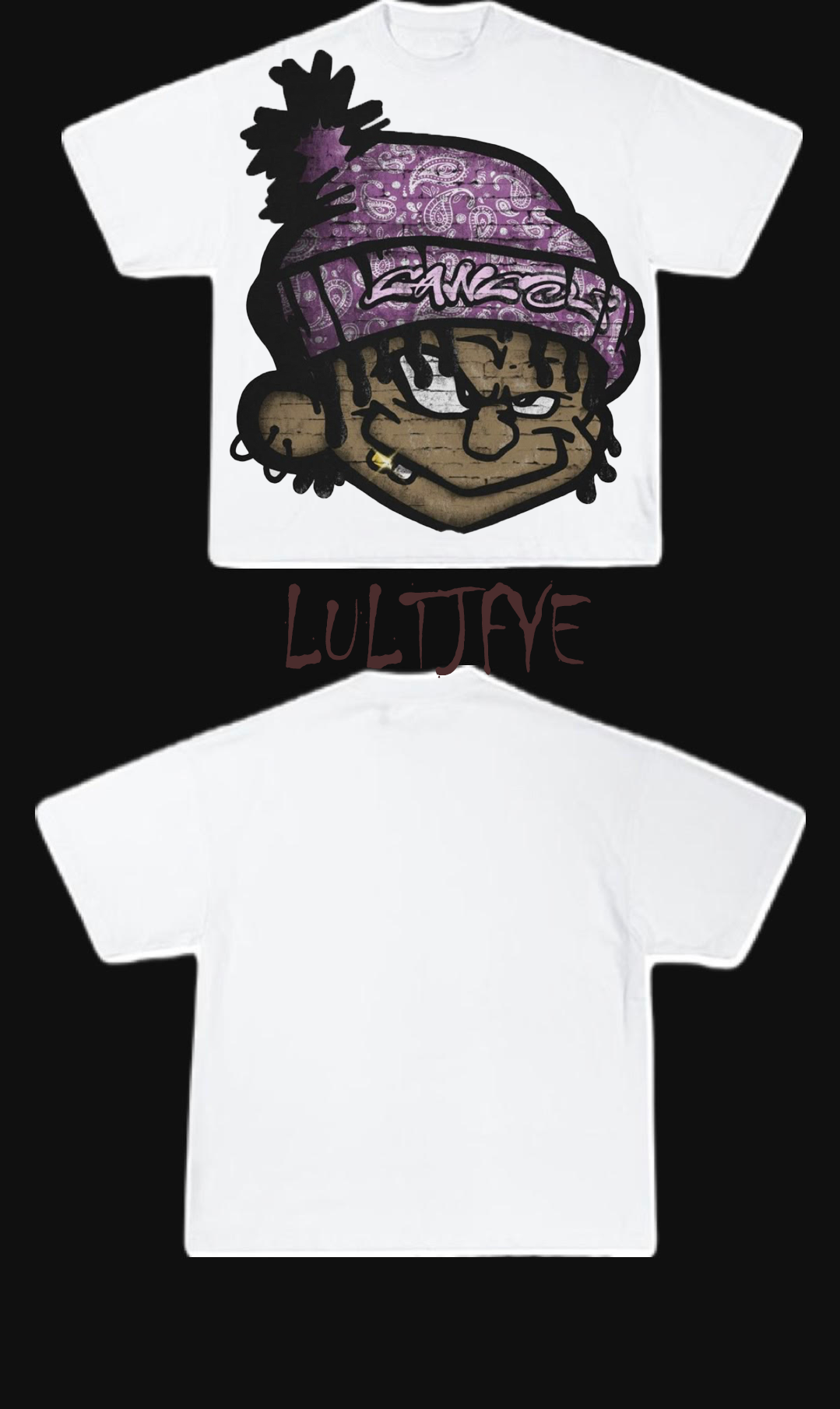 Brown Cartoon Smirking graphic Tee