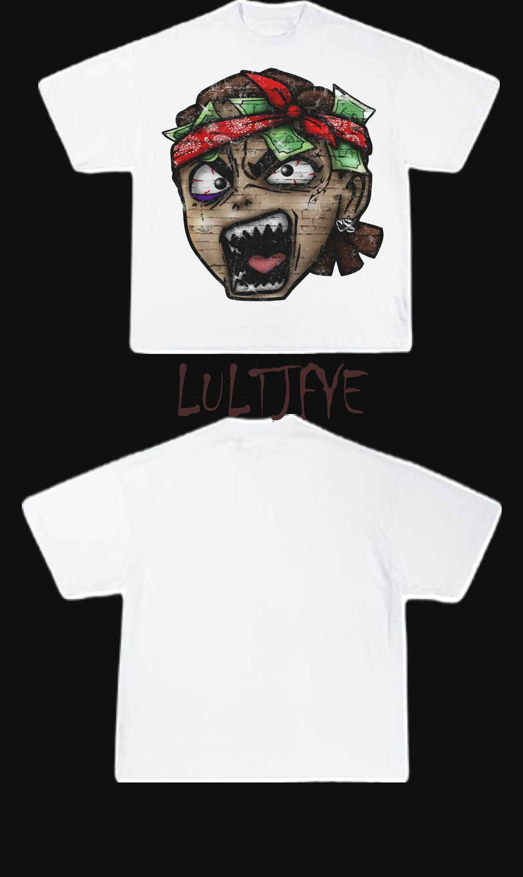 Cartoon with red bandanna graphic Tee