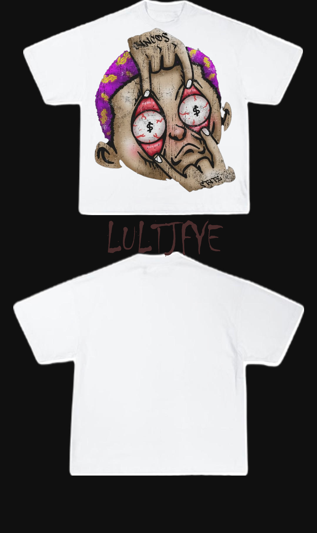 Cartoon stretched eyes graphic Tee