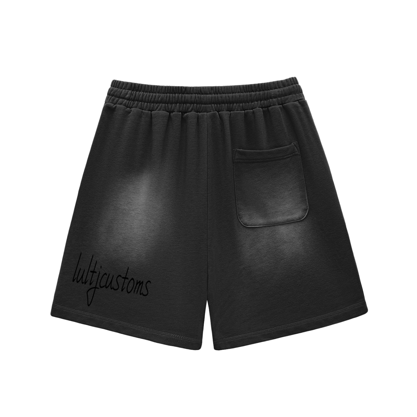 Lultjcustoms(Black logo) Sun Fade Raw Edge Cotton Shorts Multicolor