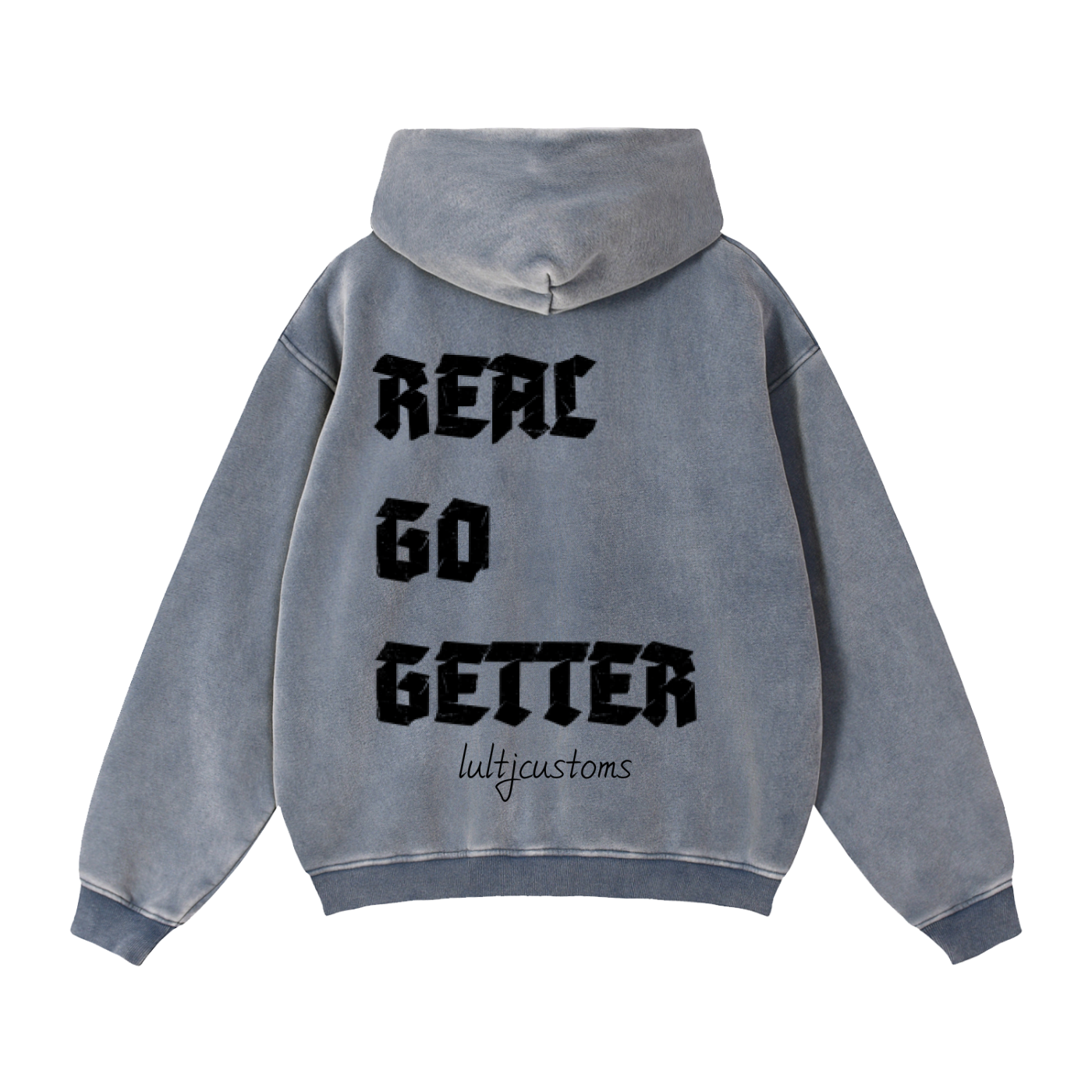 lultjcustoms(black logo) Zip-Through Boxy Fleece Hoodie Multicolor