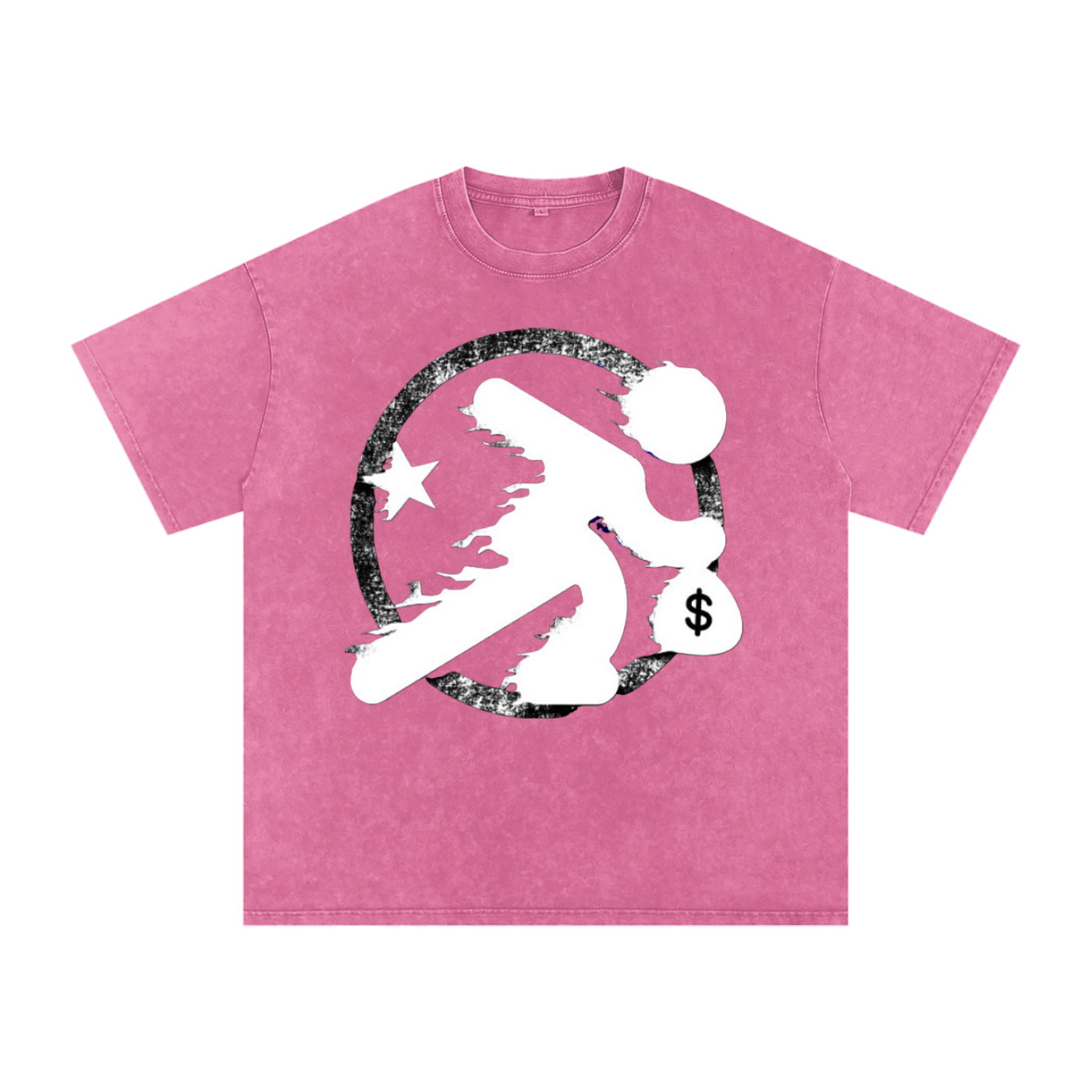 Lultjcustoms(white logo) Snow Washed Oversized Cotton T-Shirt Multicolor