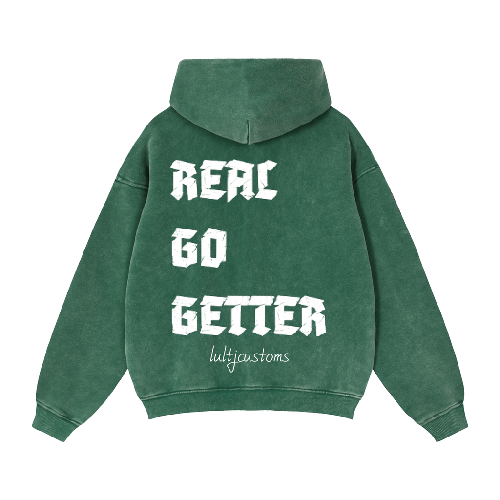 lultjcustoms(white logo) Zip-Through Boxy Fleece Hoodie Multicolor