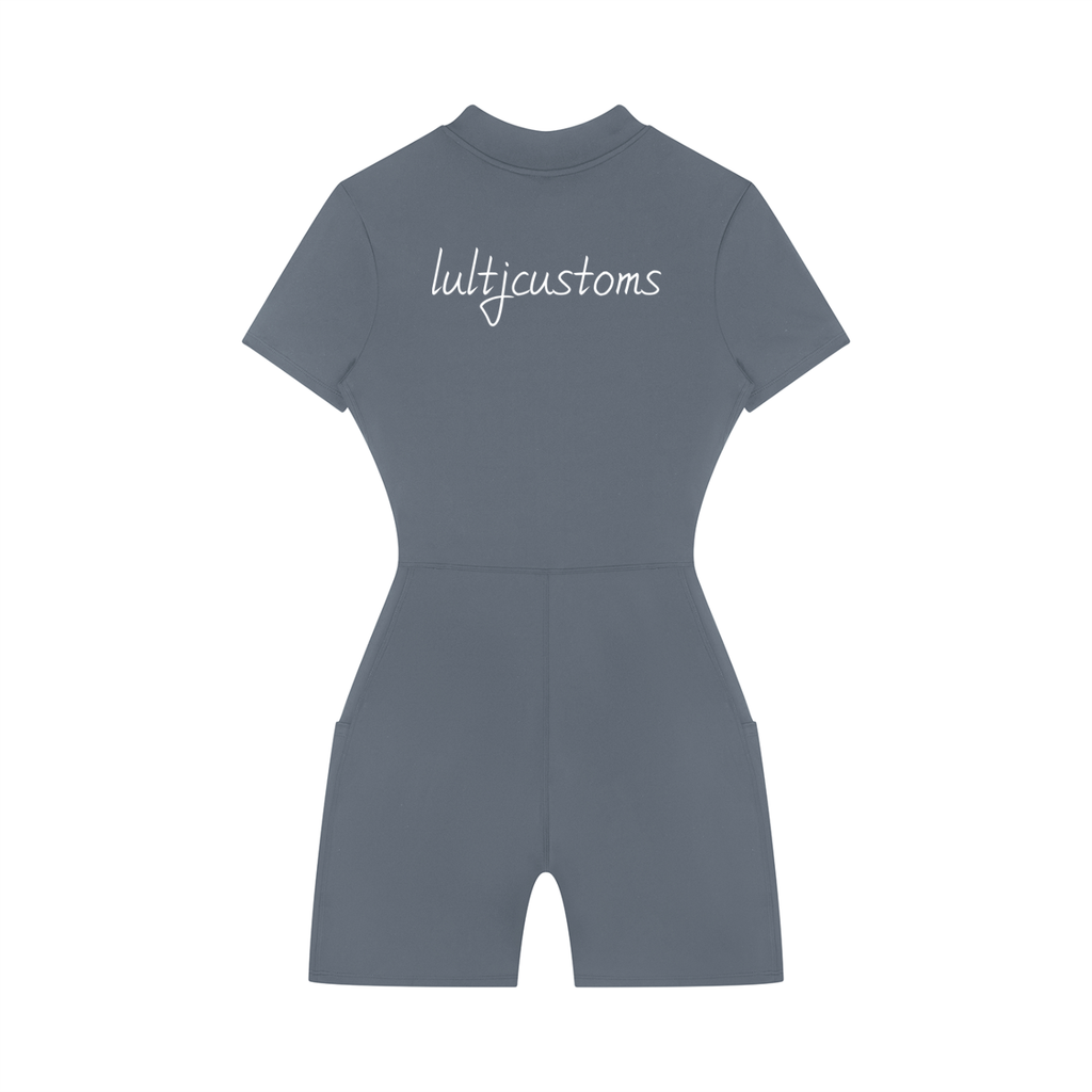 lultjcustoms Women's Quarter-Zip  Romper