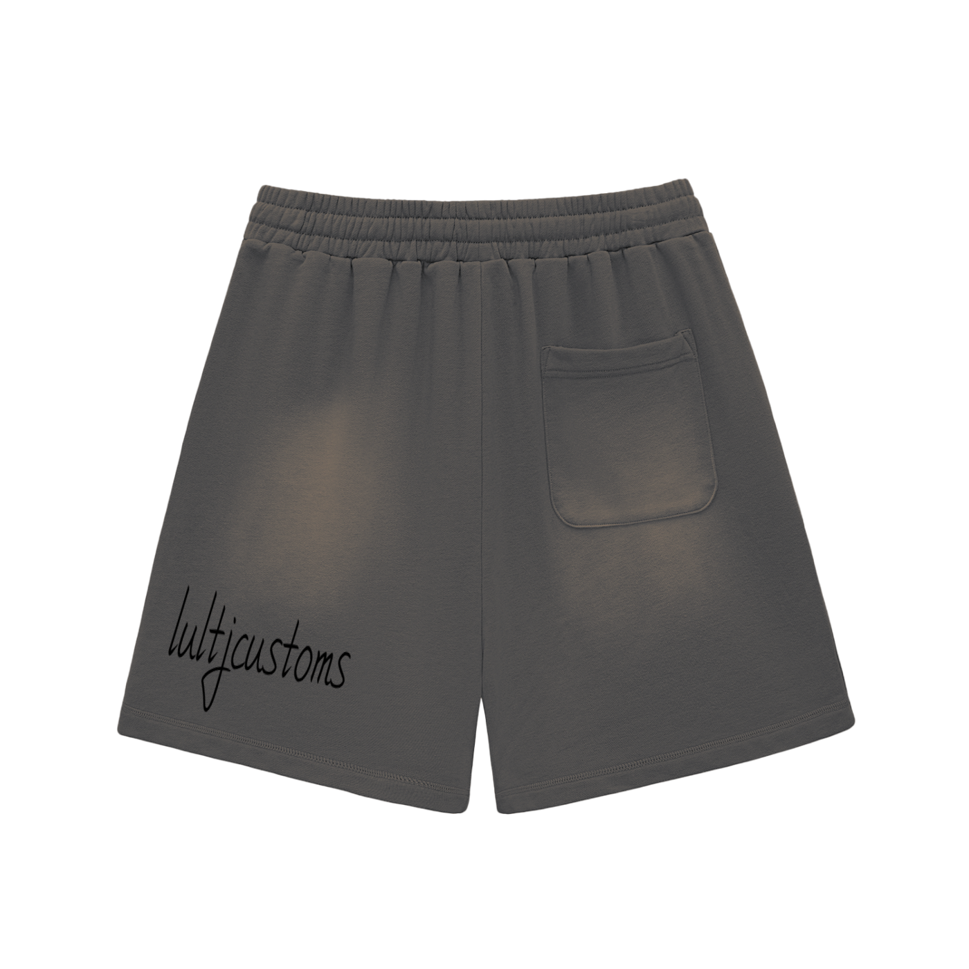 Lultjcustoms(Black logo) Sun Fade Raw Edge Cotton Shorts Multicolor