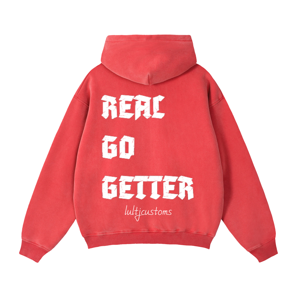 lultjcustoms(white logo) Zip-Through Boxy Fleece Hoodie Multicolor