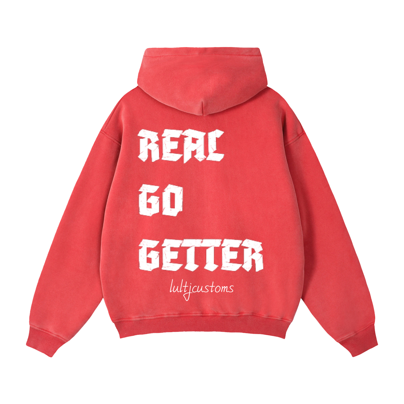 lultjcustoms(white logo) Zip-Through Boxy Fleece Hoodie Multicolor