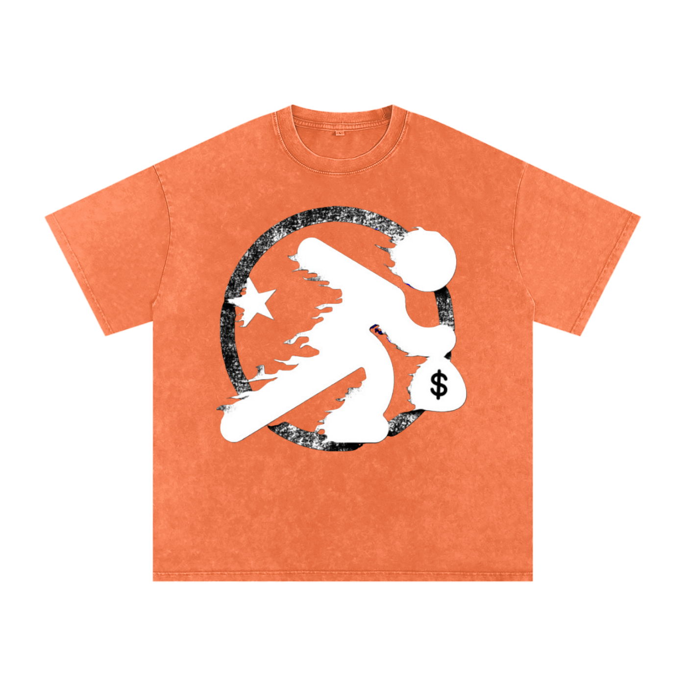 Lultjcustoms(white logo) Snow Washed Oversized Cotton T-Shirt Multicolor