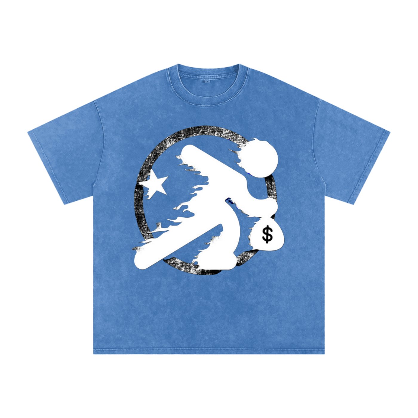 Lultjcustoms(white logo) Snow Washed Oversized Cotton T-Shirt Multicolor