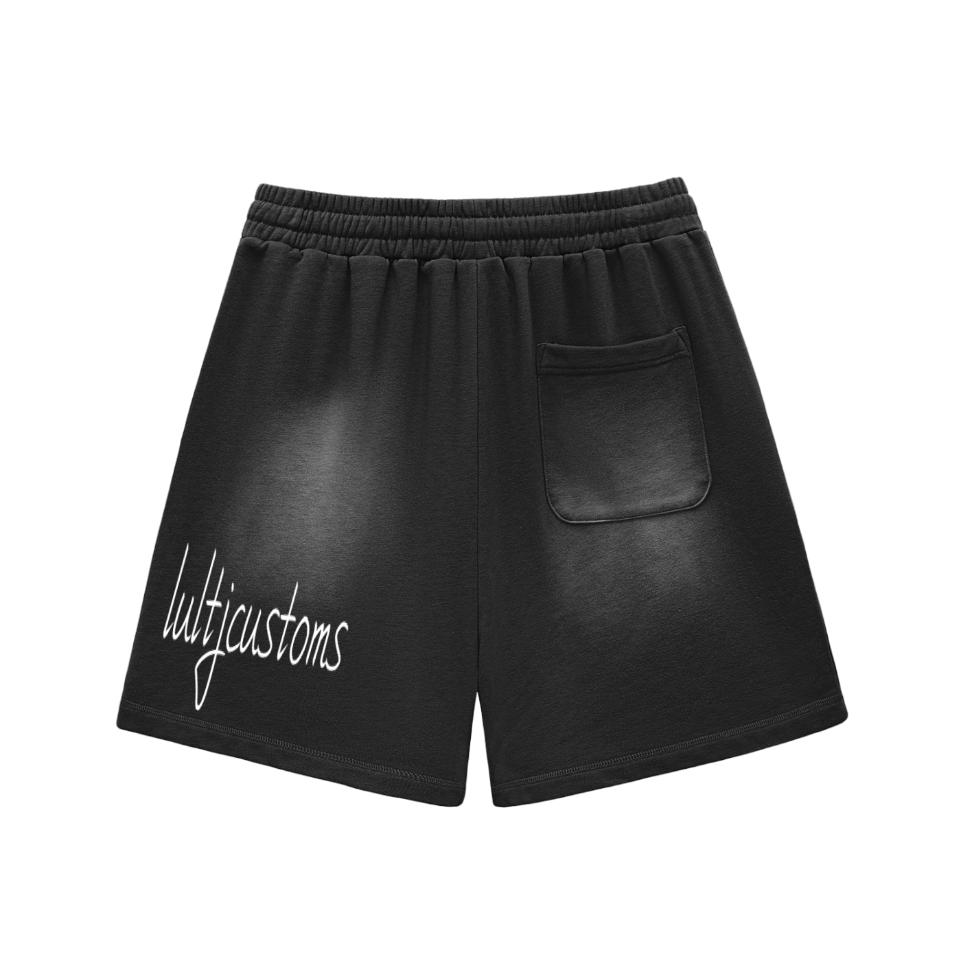 Lultjcustoms(white logo) Sun Fade Raw Edge Cotton Shorts Multicolor