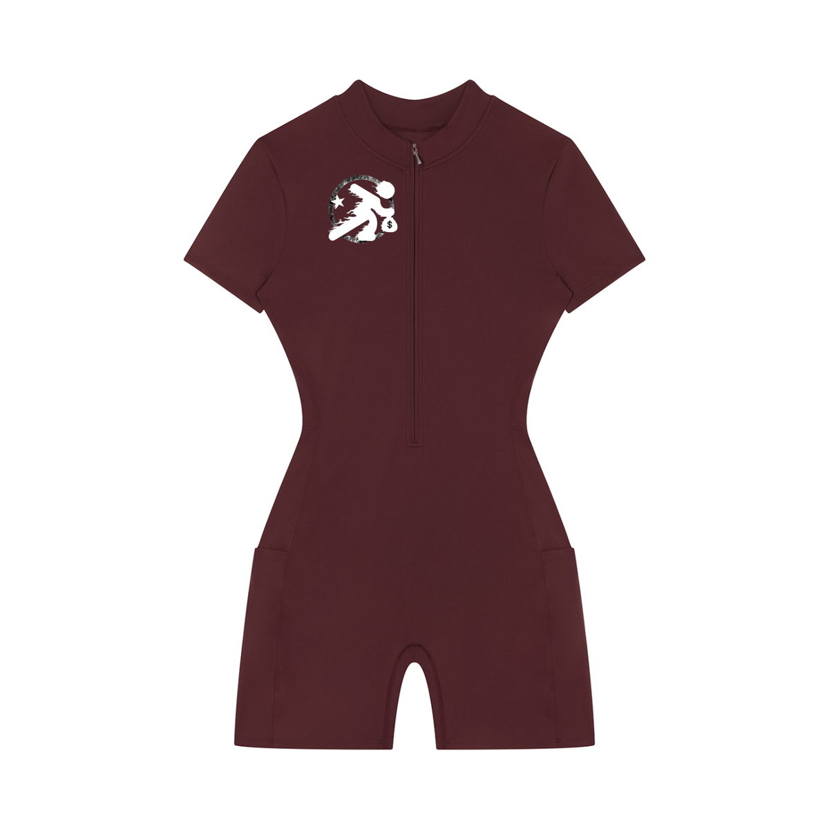 lultjcustoms Women's Quarter-Zip  Romper