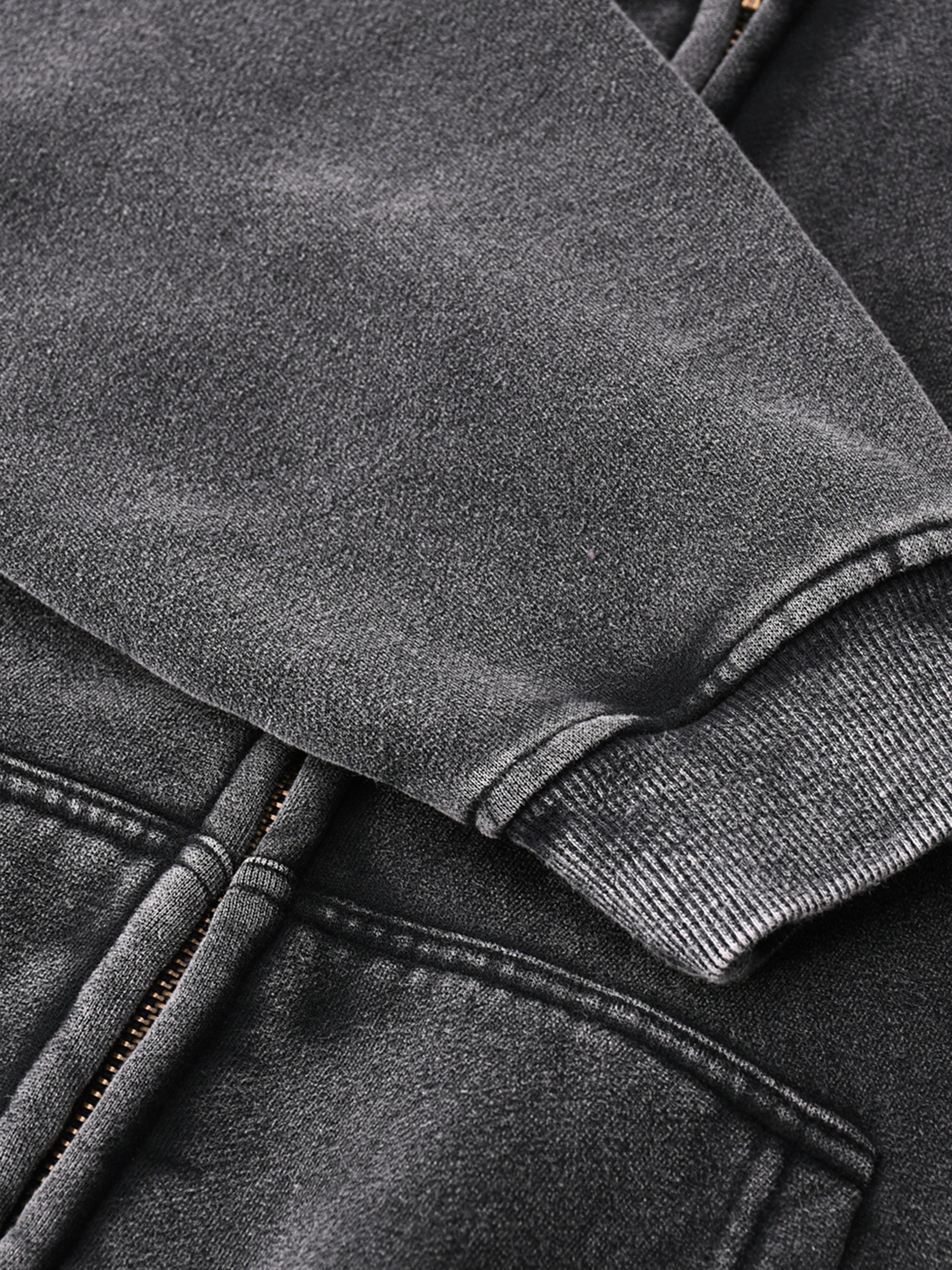 lultjcustoms(black logo) Zip-Through Boxy Fleece Hoodie Multicolor