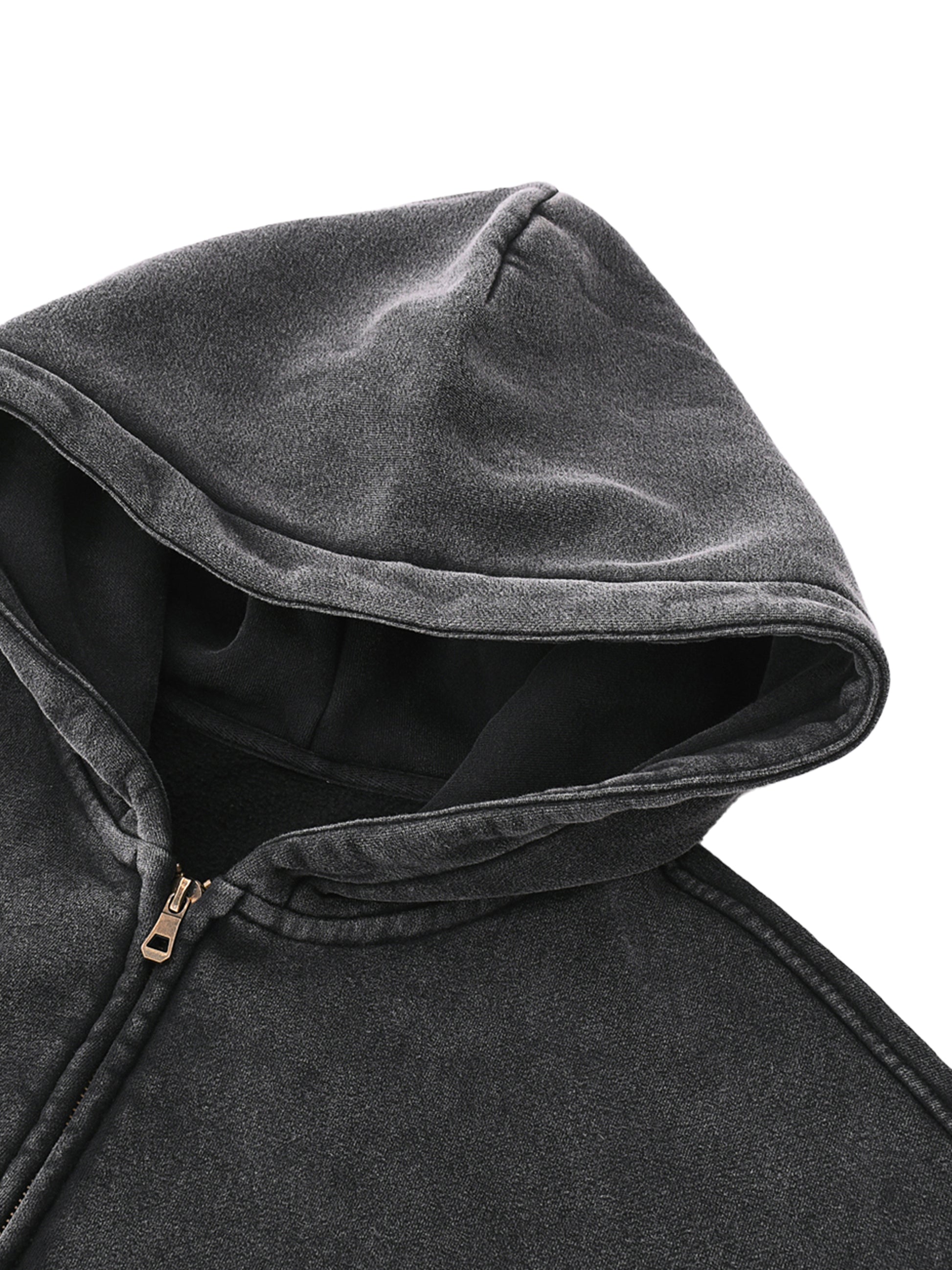 lultjcustoms(black logo) Zip-Through Boxy Fleece Hoodie Multicolor