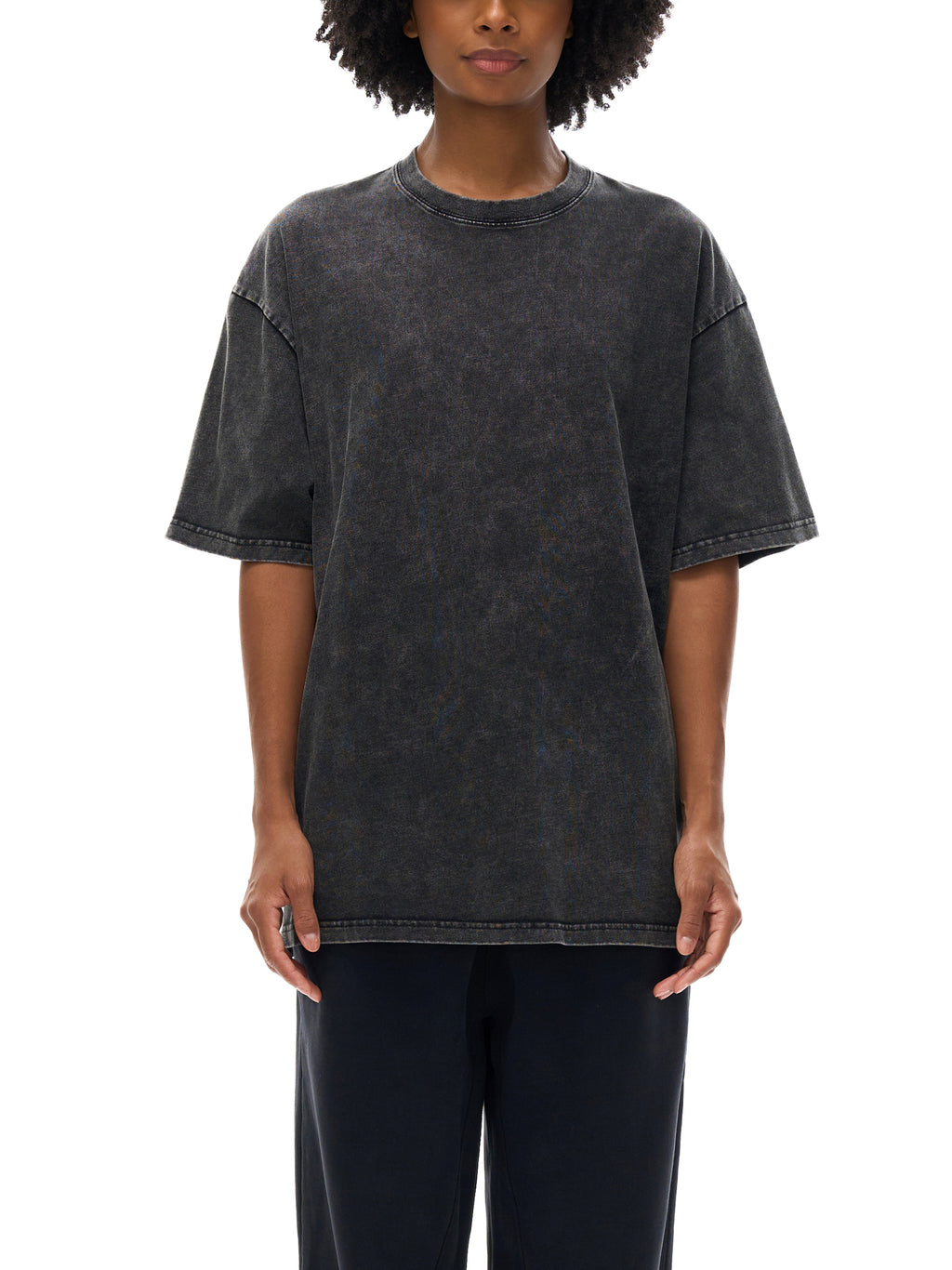 Lultjcustoms(white logo) Snow Washed Oversized Cotton T-Shirt Multicolor