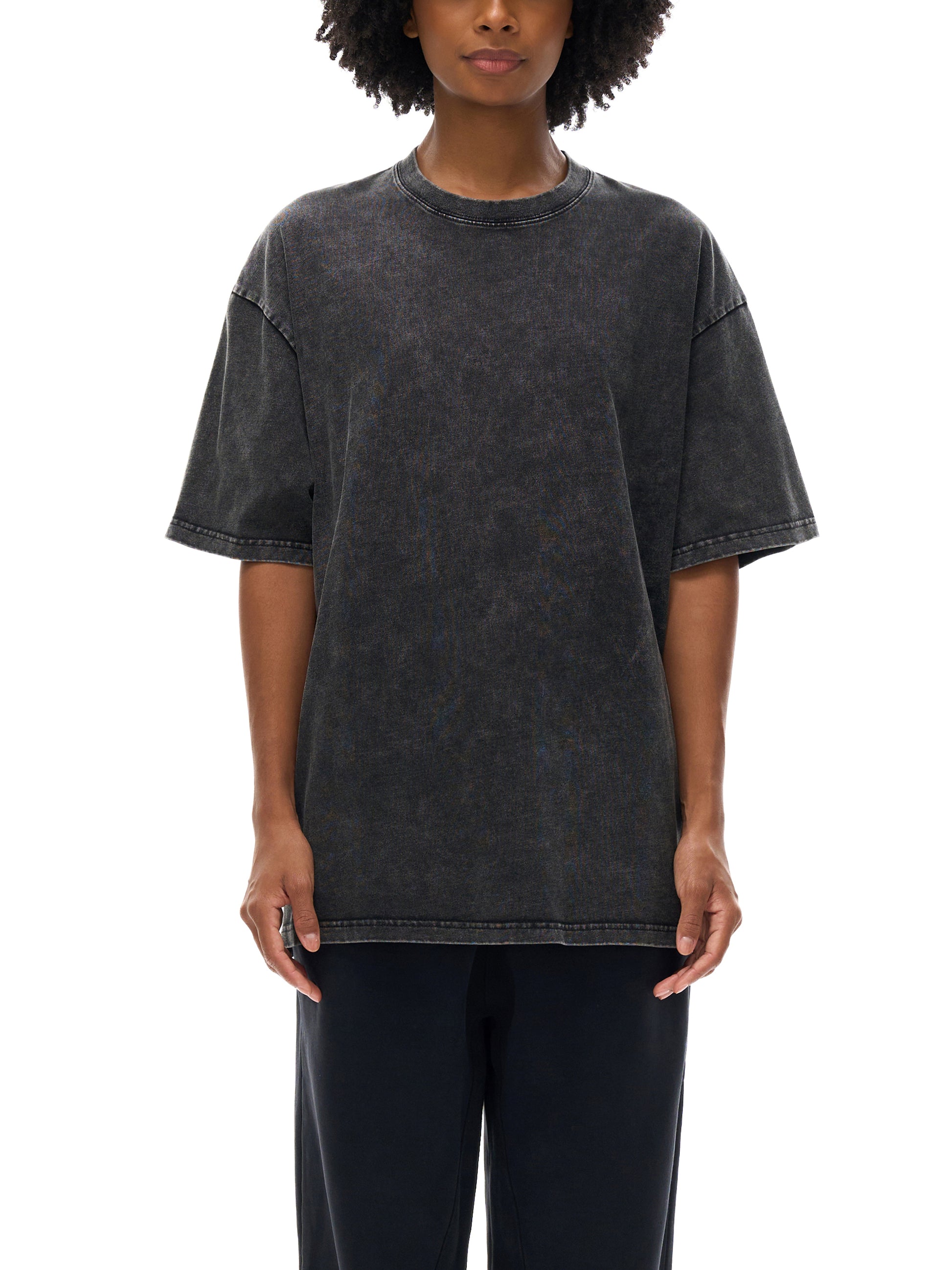 Lultjcustoms(white logo) Snow Washed Oversized Cotton T-Shirt Multicolor