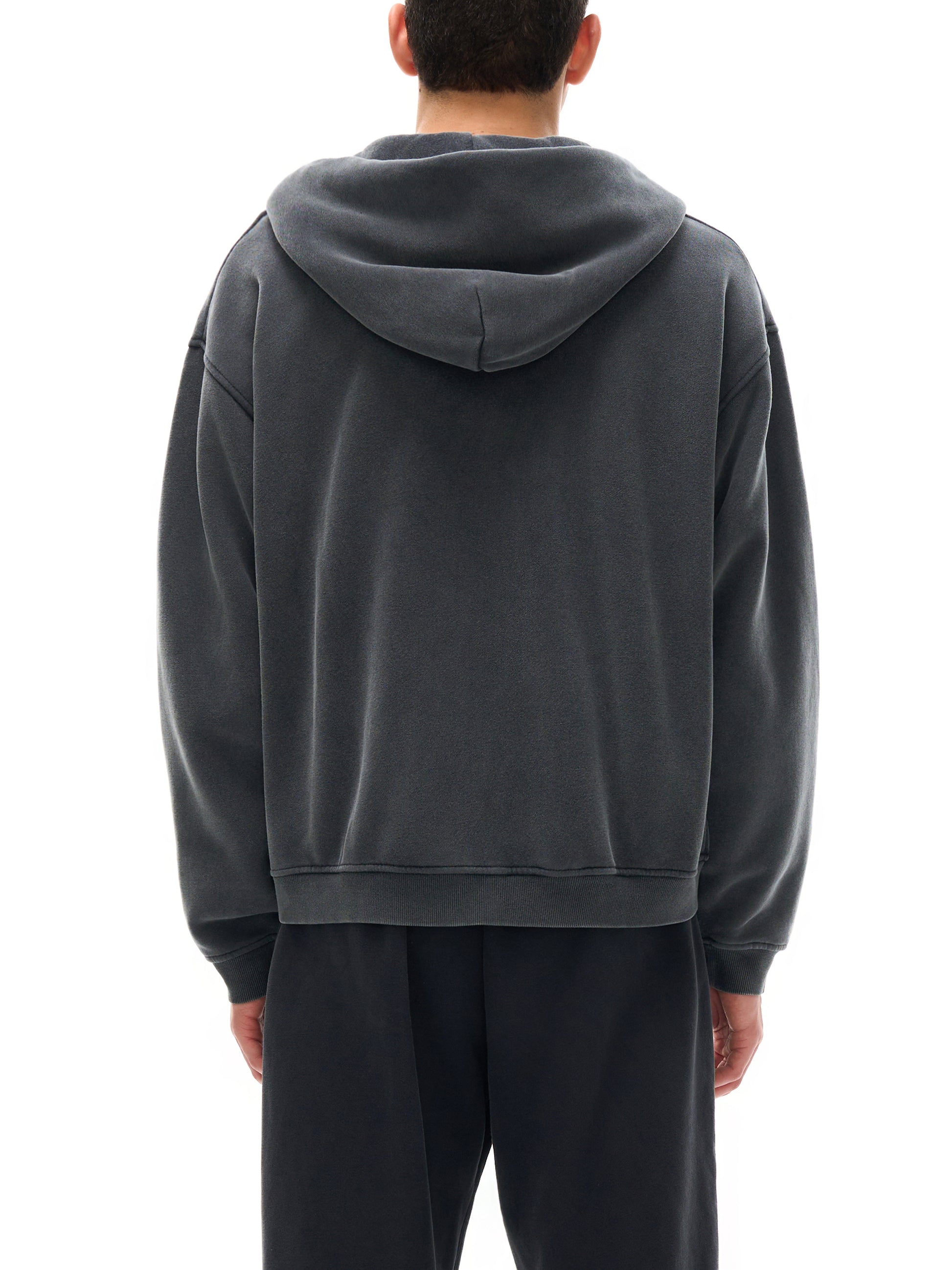 lultjcustoms(black logo) Zip-Through Boxy Fleece Hoodie Multicolor