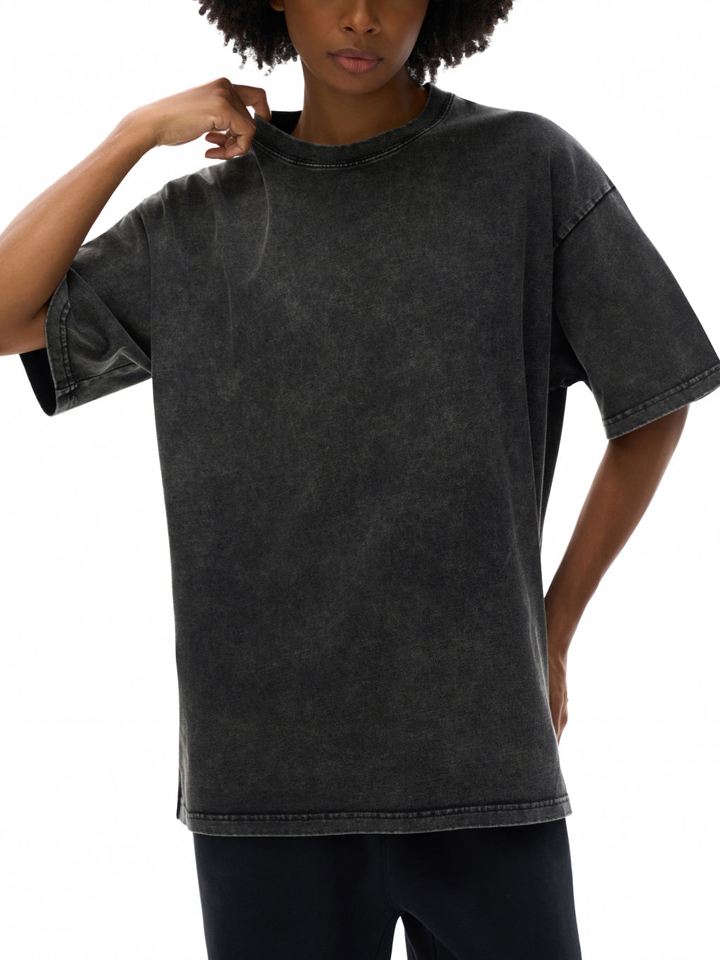 Lultjcustoms(black logo) Snow Washed Oversized Cotton T-Shirt Multicolor